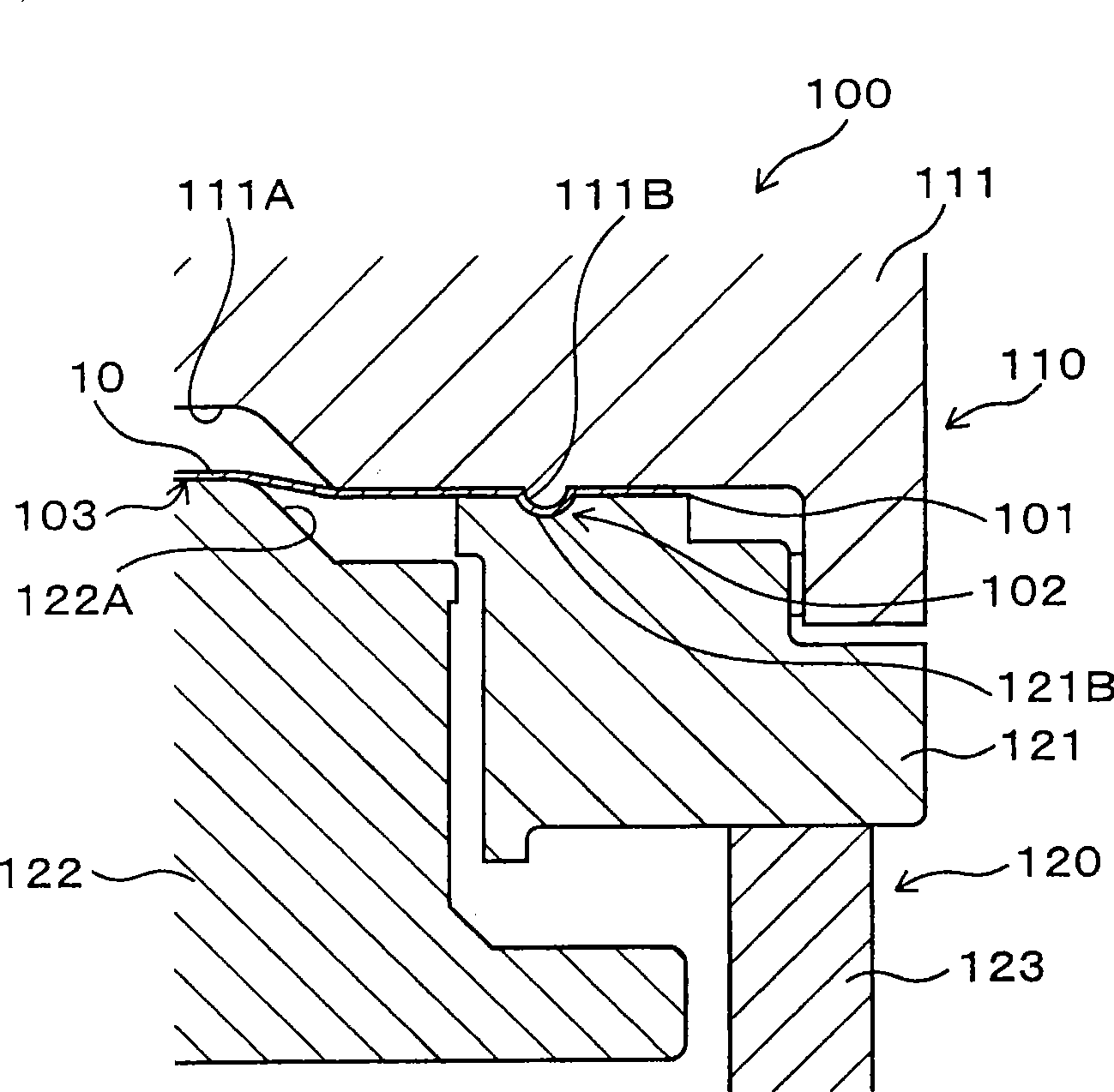 Press forming die assembly