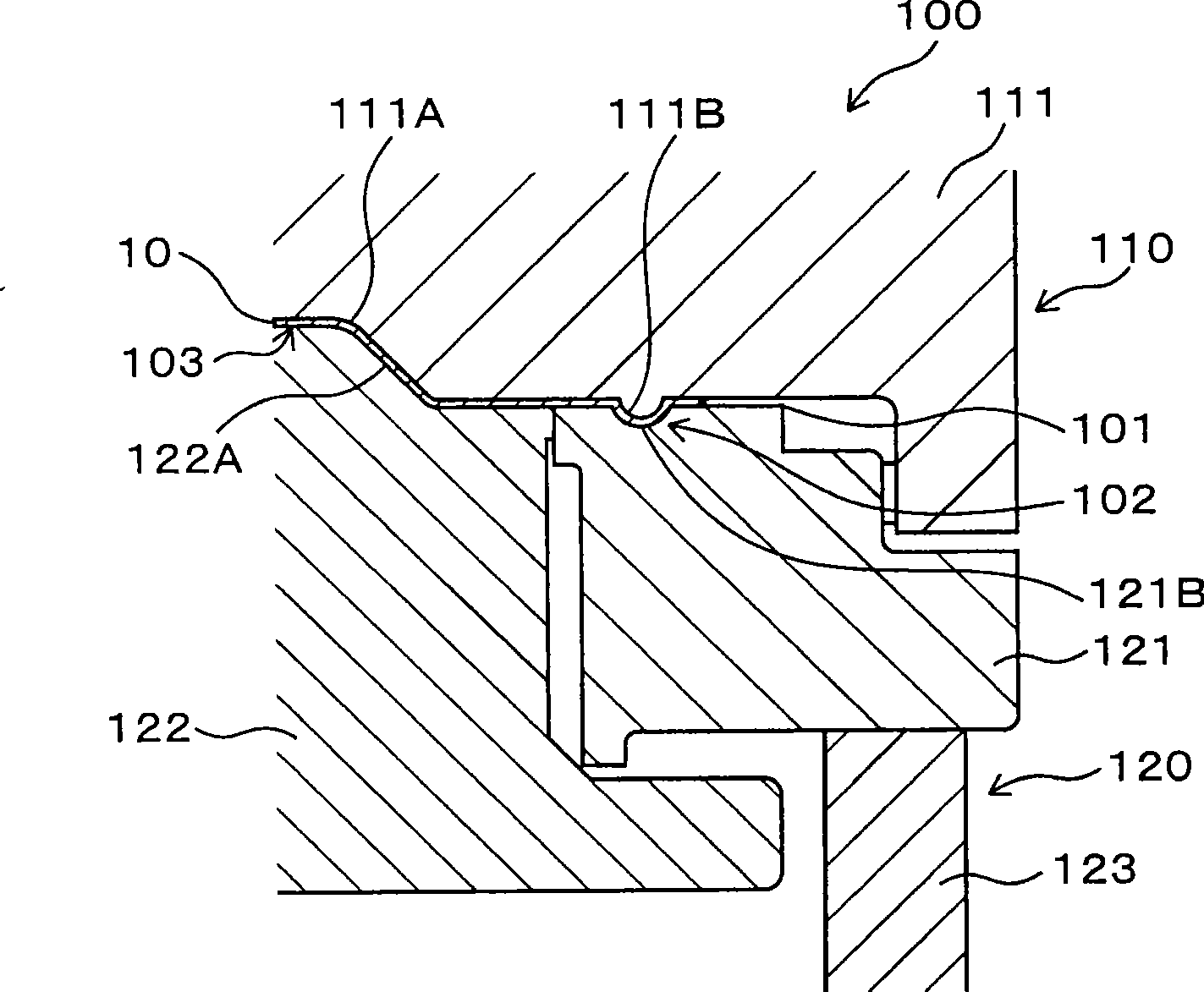 Press forming die assembly