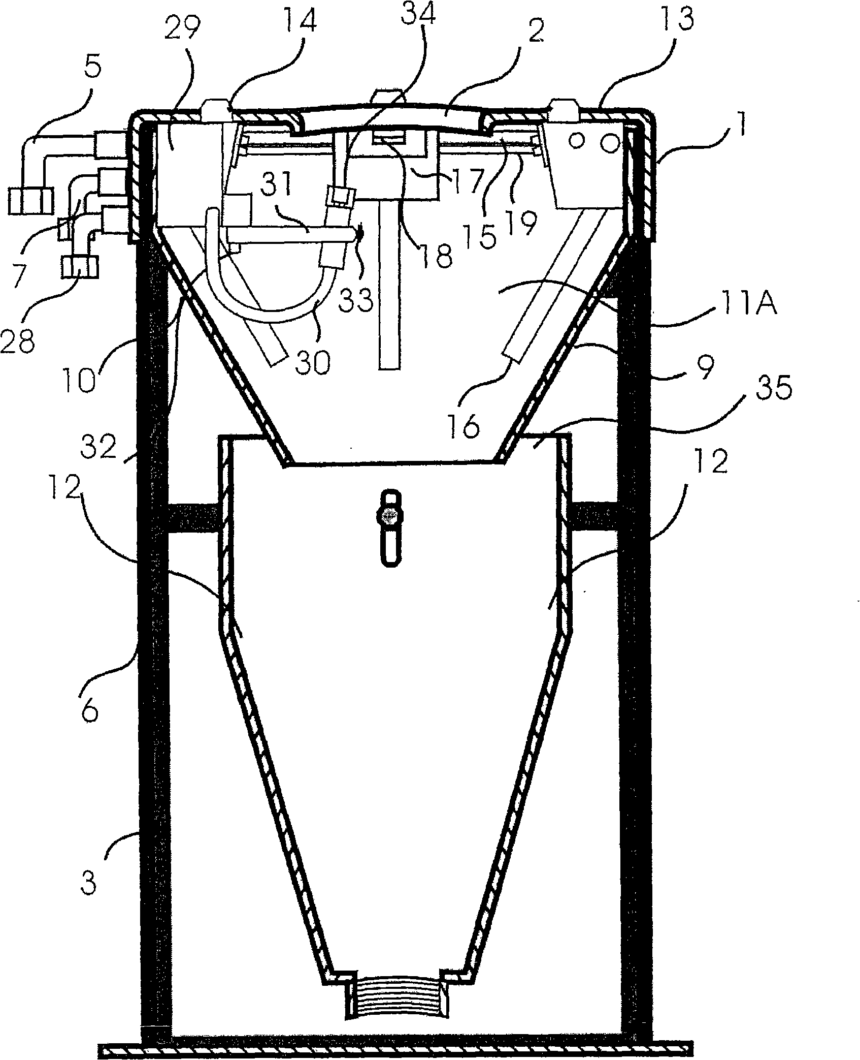 Cleaning device for paint spraying apparatus