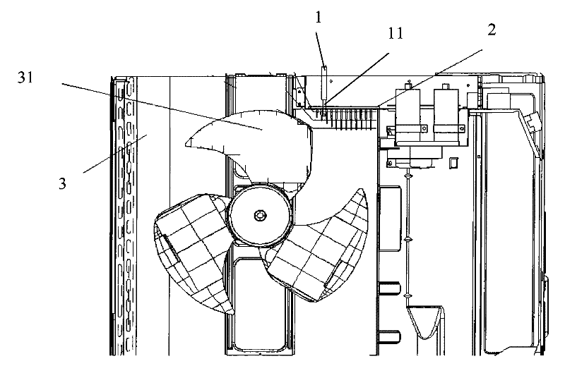 Wind velocity field test device and method for outdoor unit of air conditioner