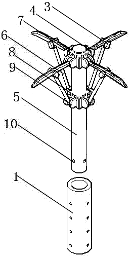 Fixed fastener for scaffold protective net