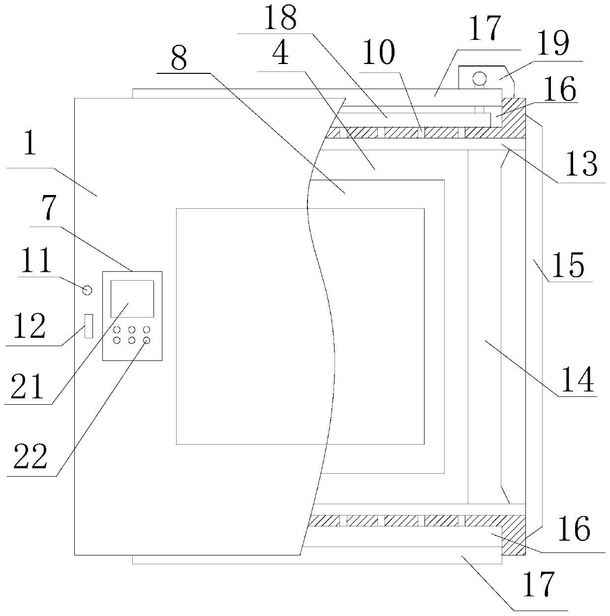 Shake incubator controllable door heating system and dredging method