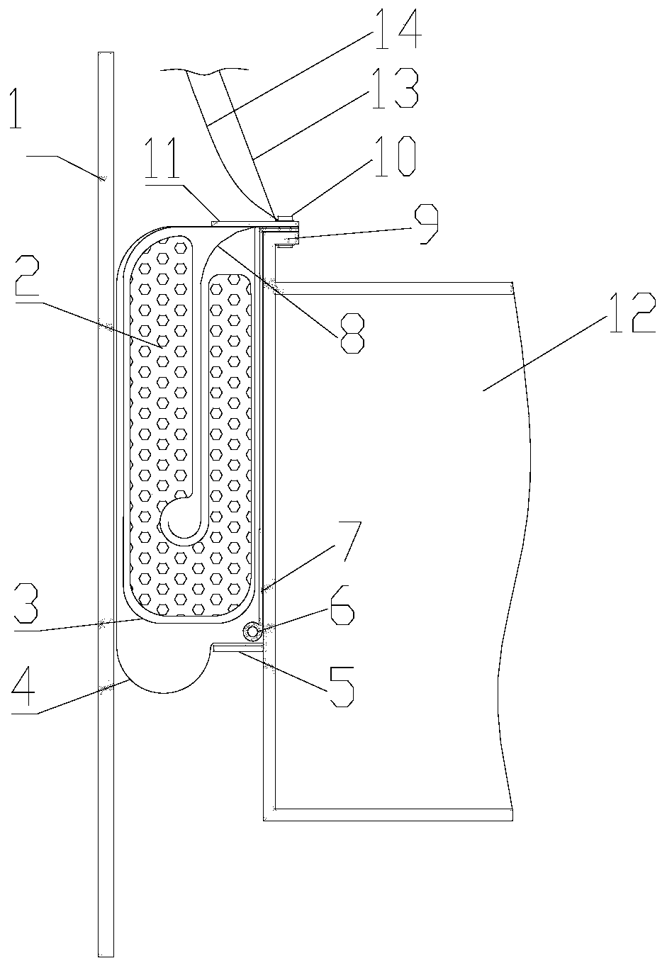 Shrapnel type foam plastic primary sealing device for floating roof storage tank and installation method thereof