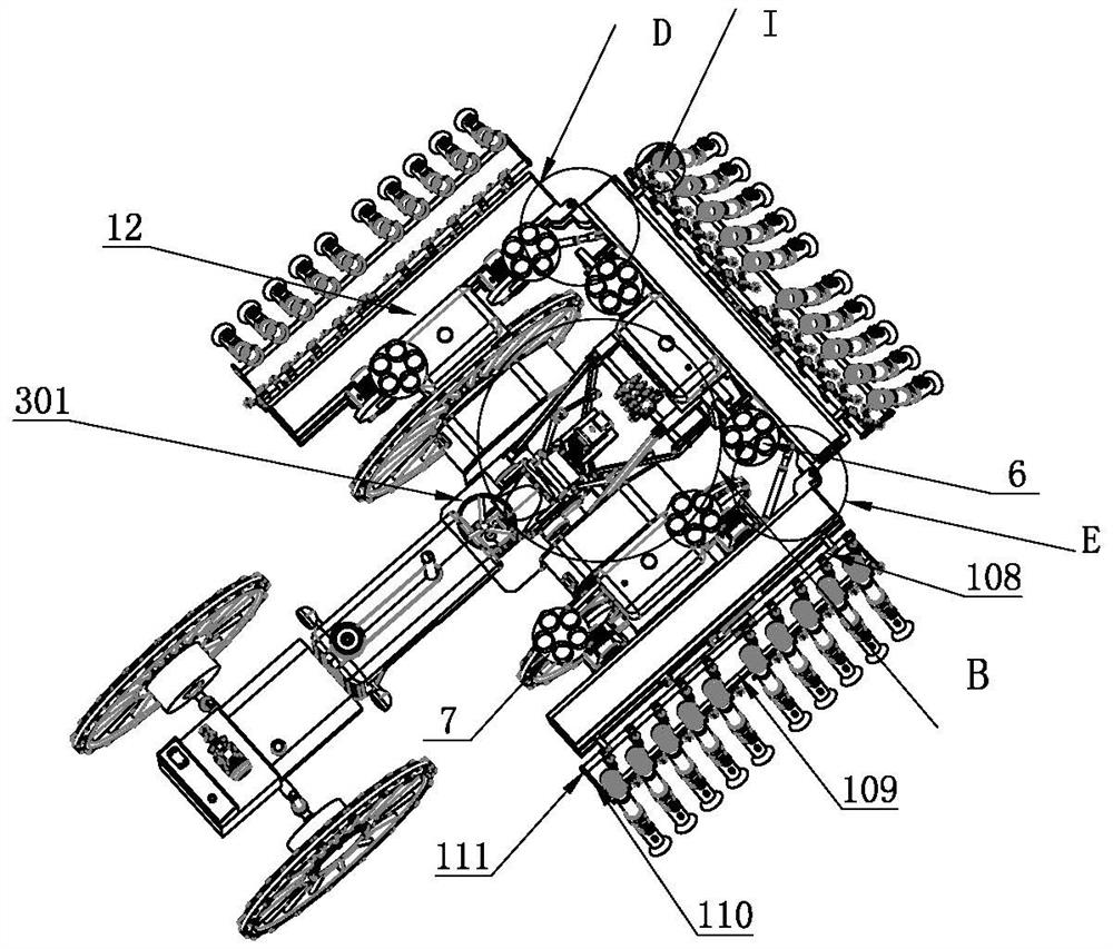 A fertilizing and applicating truck with mechanical weeding function