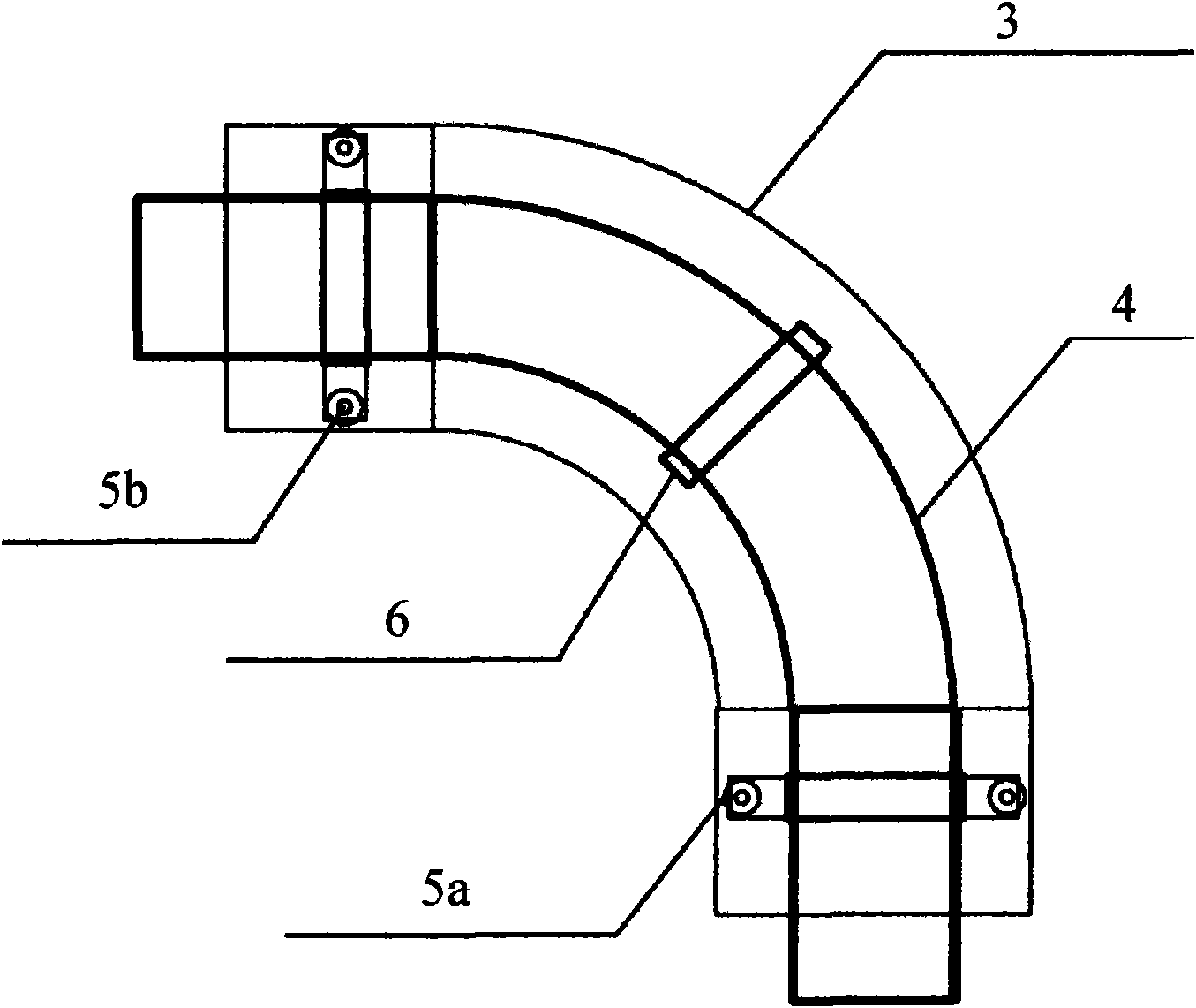 Steel-sleeve steel steam insulation pipe elbow and rolling supporting mechanisms at end part and middle part thereof