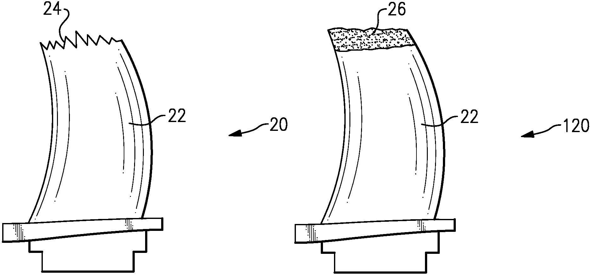 Method for restoring airfoil tip contour