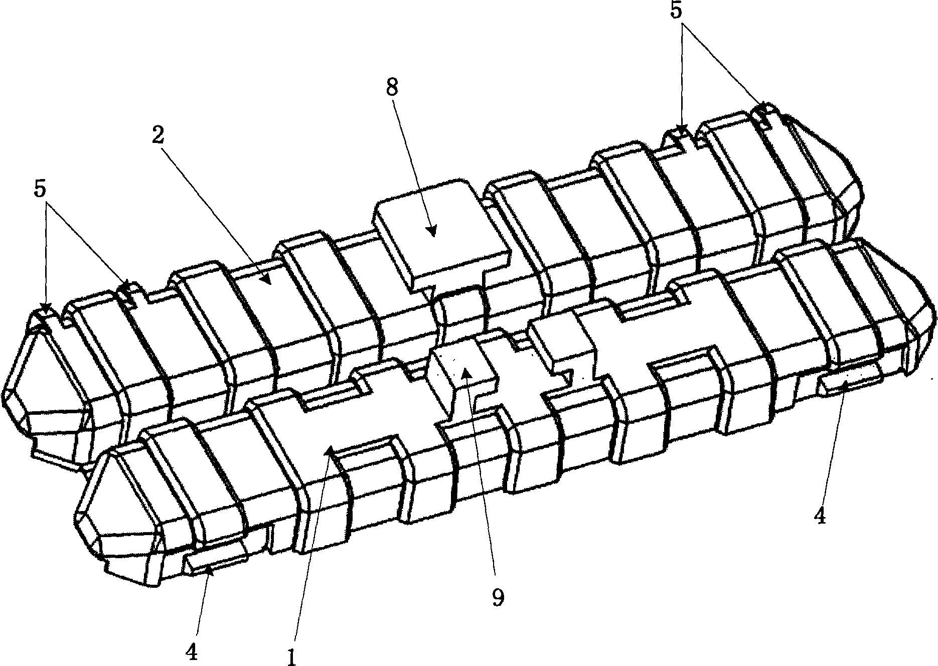 Protecting device for optical fiber fusion point