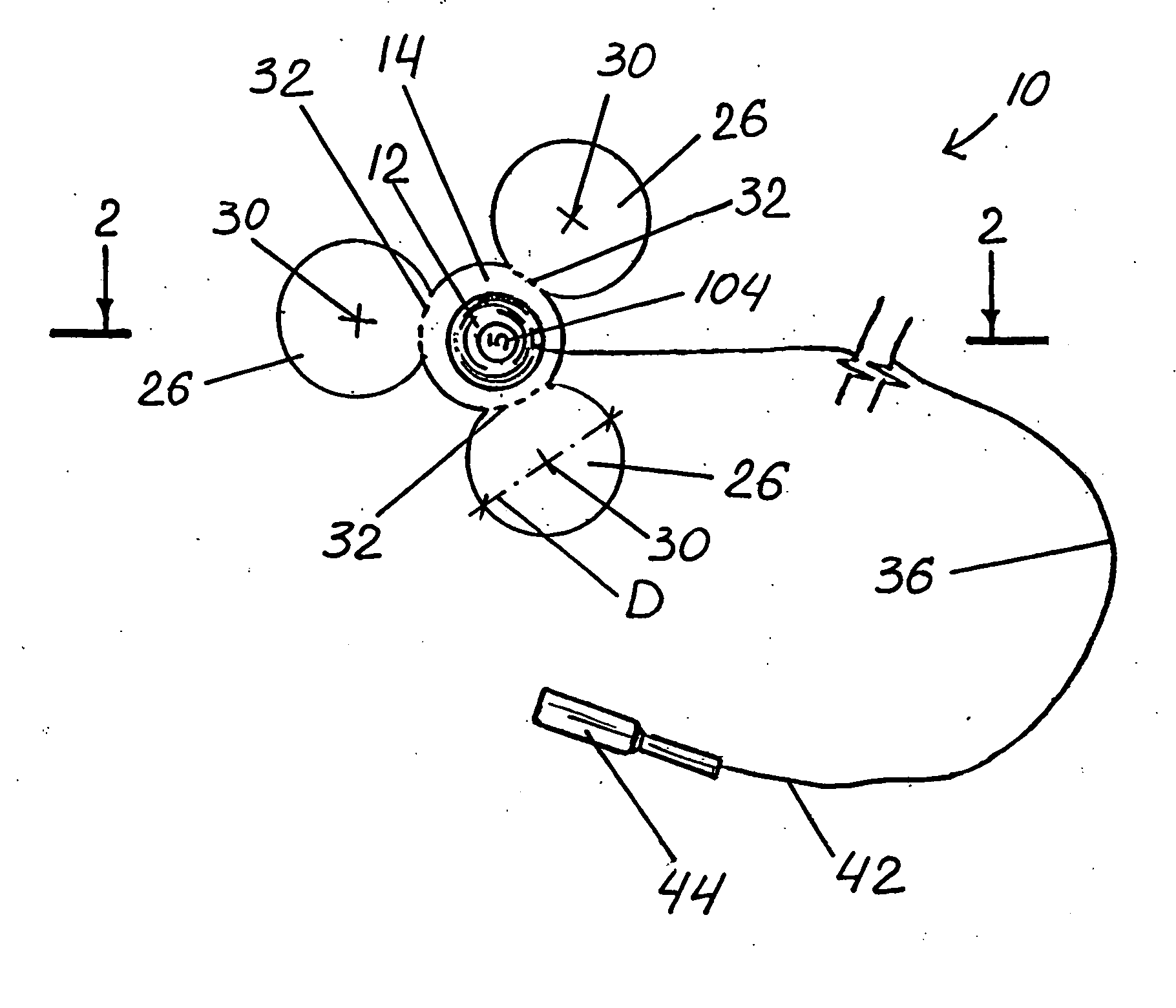 Cortical sensing device with pads