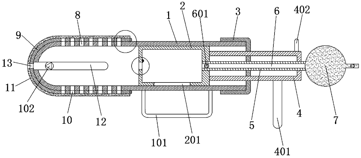 Cervical drug administration device for gynecological treatment