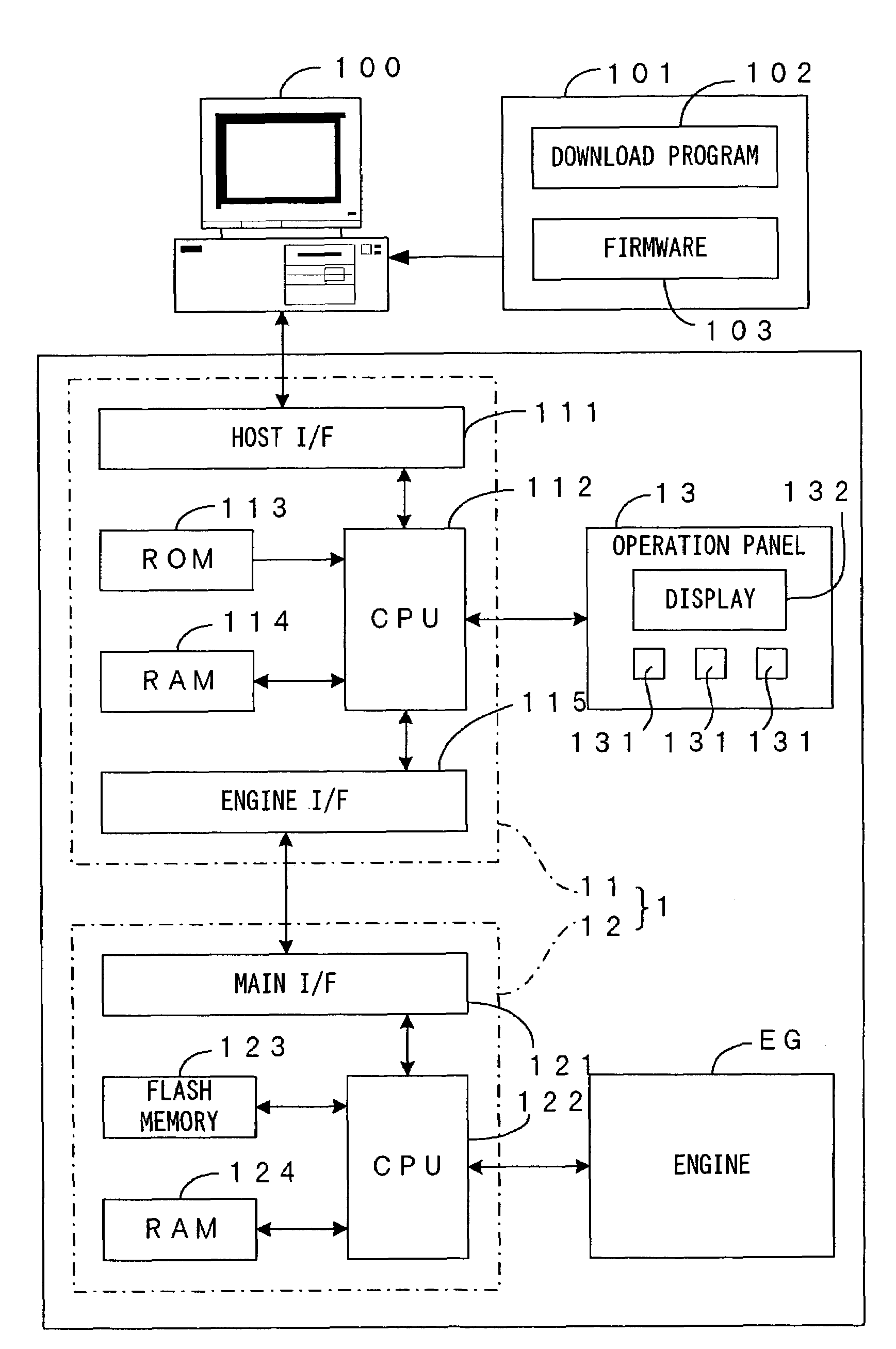 Apparatus and method of rewriting firmware