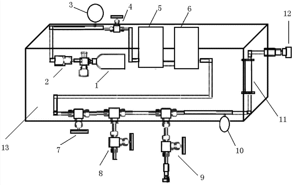 Sample pretreatment method of laser Raman natural gas analyzer and device thereof