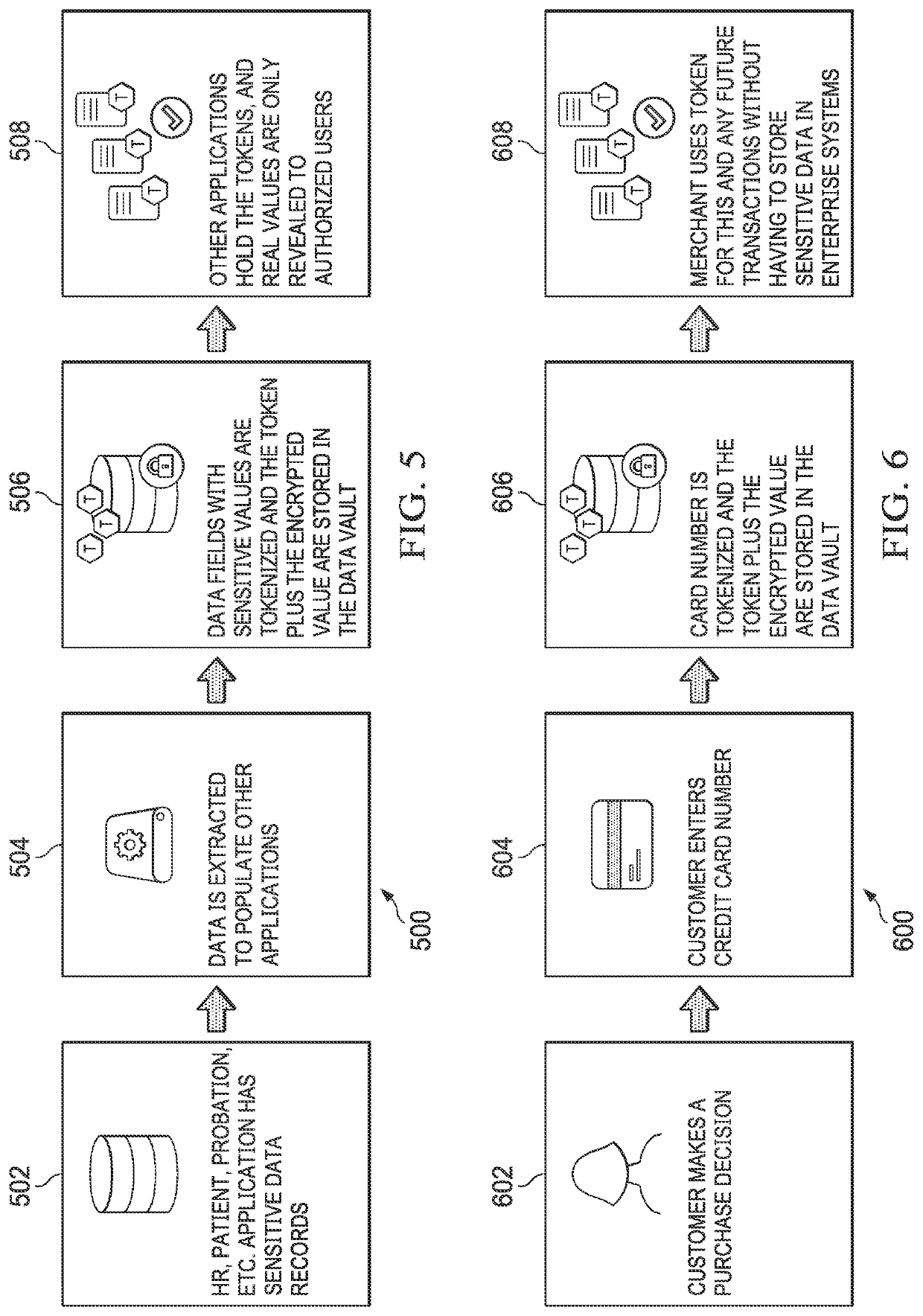 Token-based data security systems and methods with cross-referencing tokens in freeform text within structured document