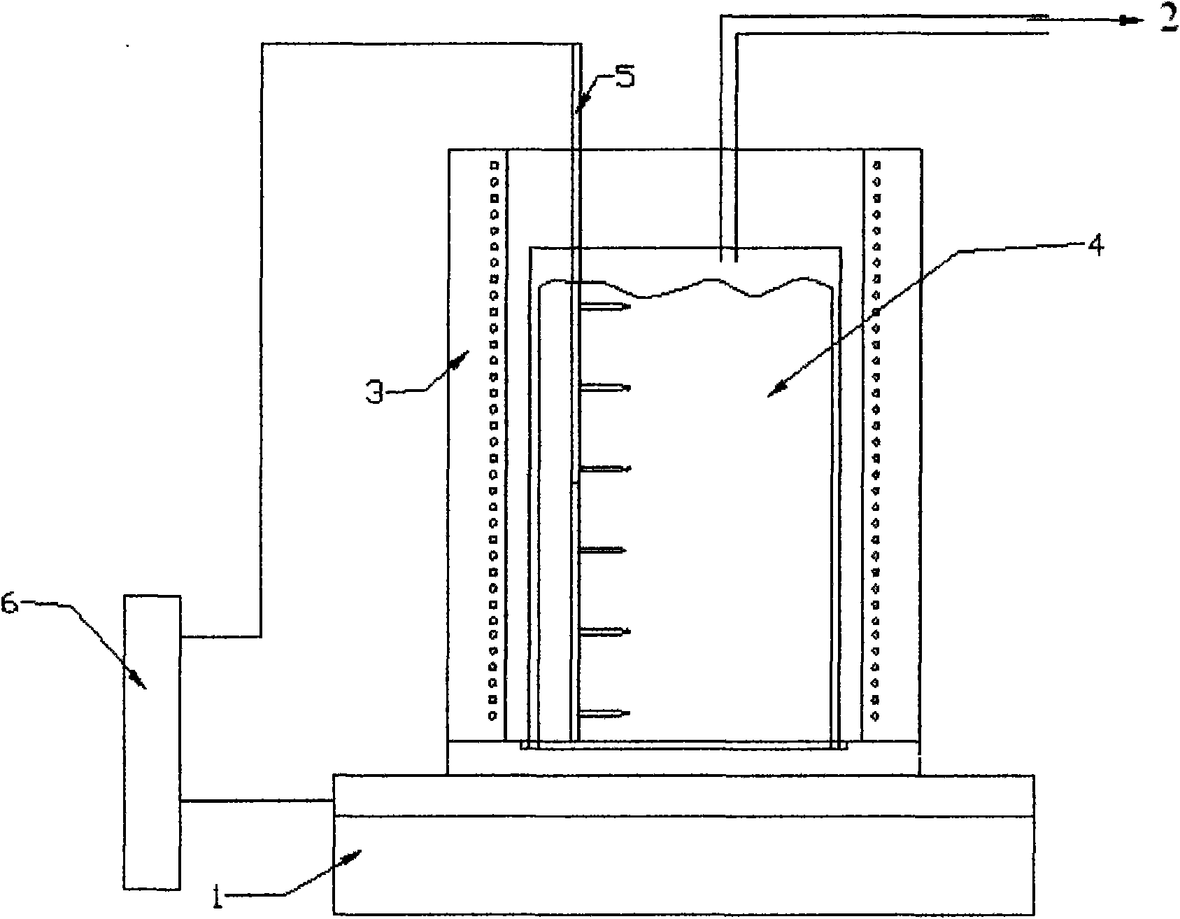 Electrical heating type cylindrical raw coal spontaneous combustion testing device and method