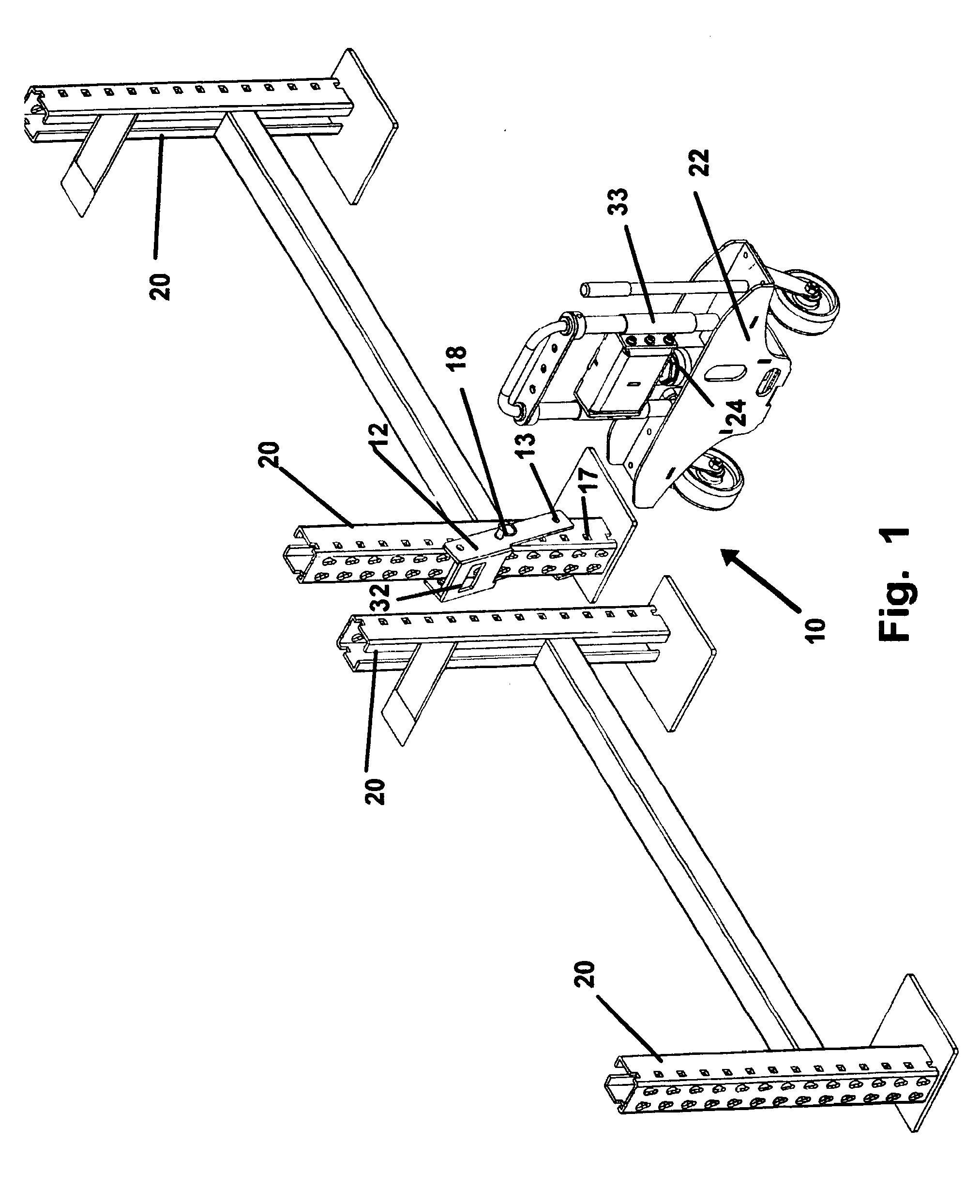 Apparatus for Lifting Pallet Racks