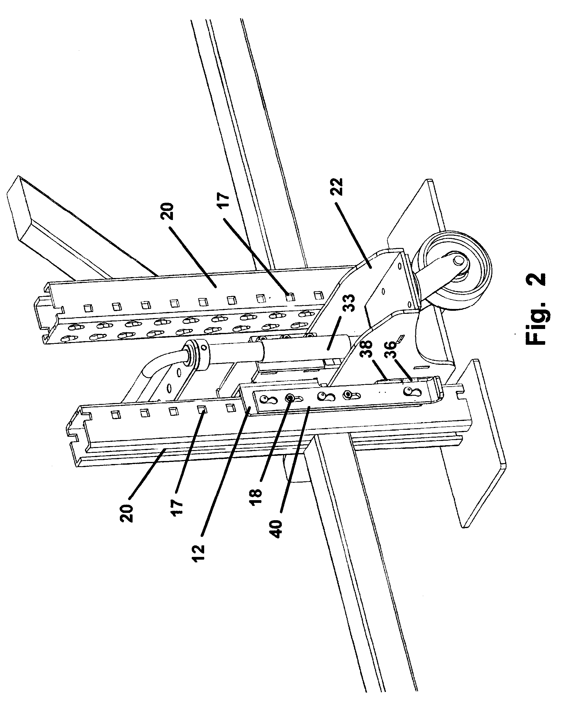 Apparatus for Lifting Pallet Racks