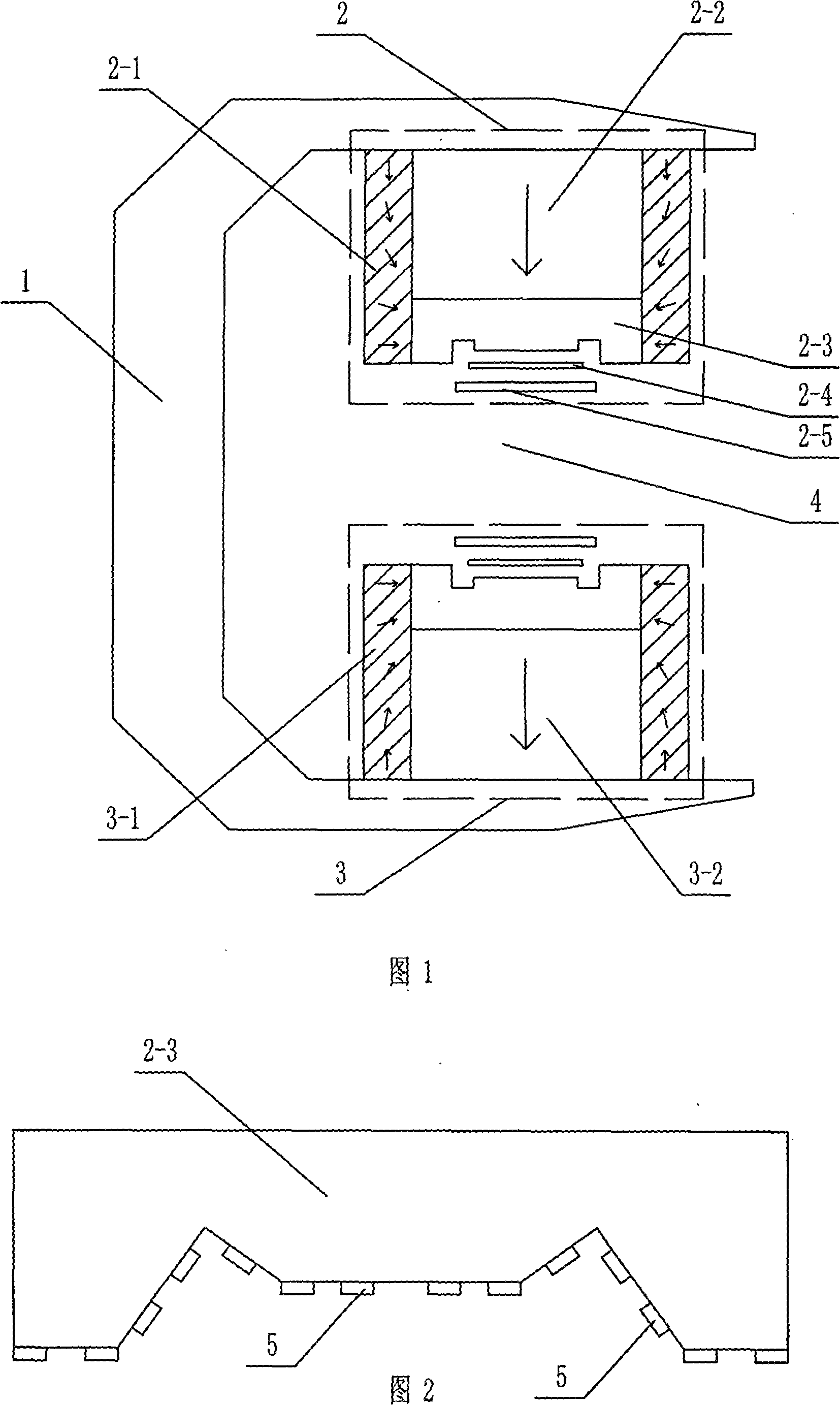 Open type permanent magnet module with leak stopping structure used for magnetic resonance wave spectrum analyzer