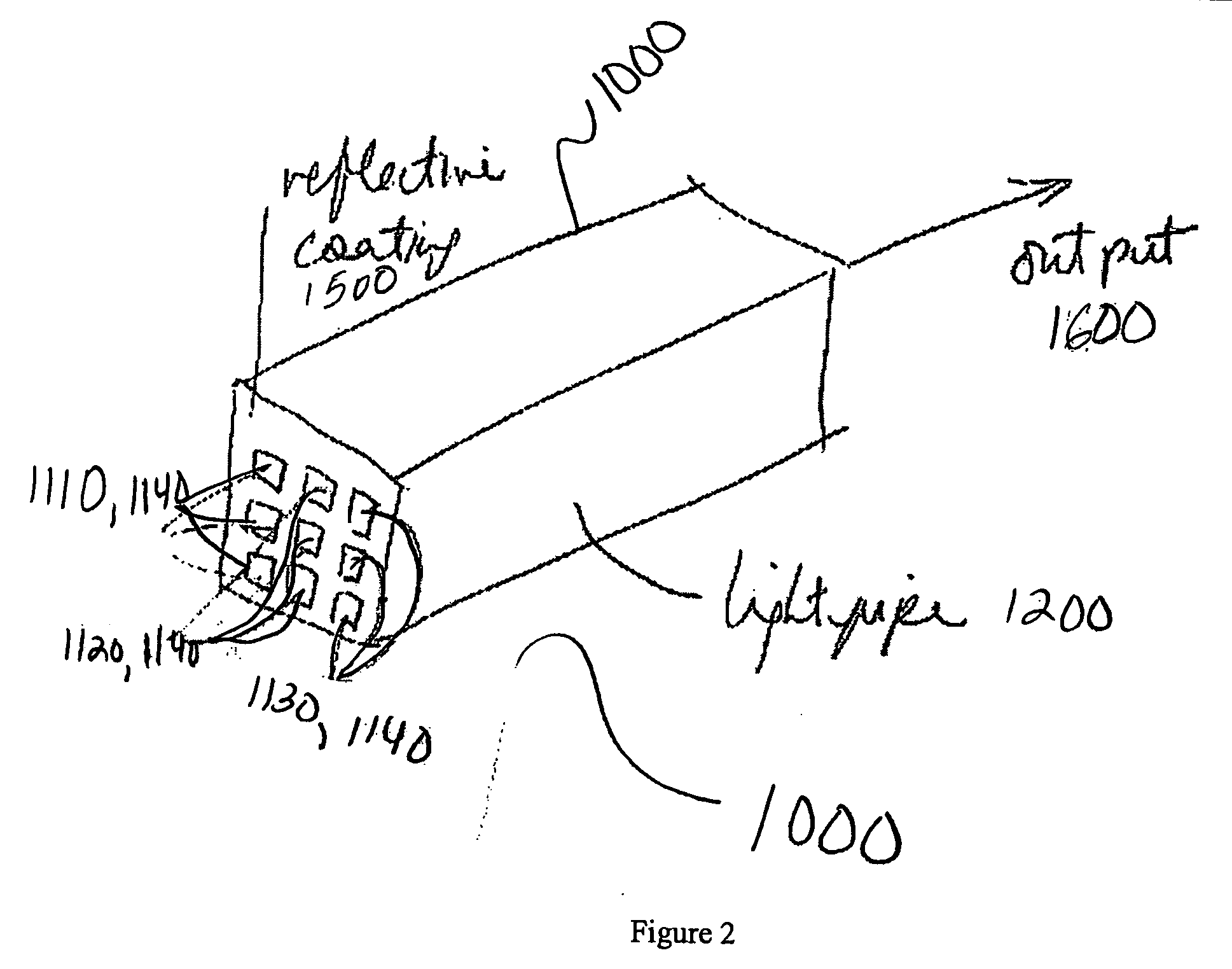 LED multiplexer and recycler and micro-projector incorporating the Same