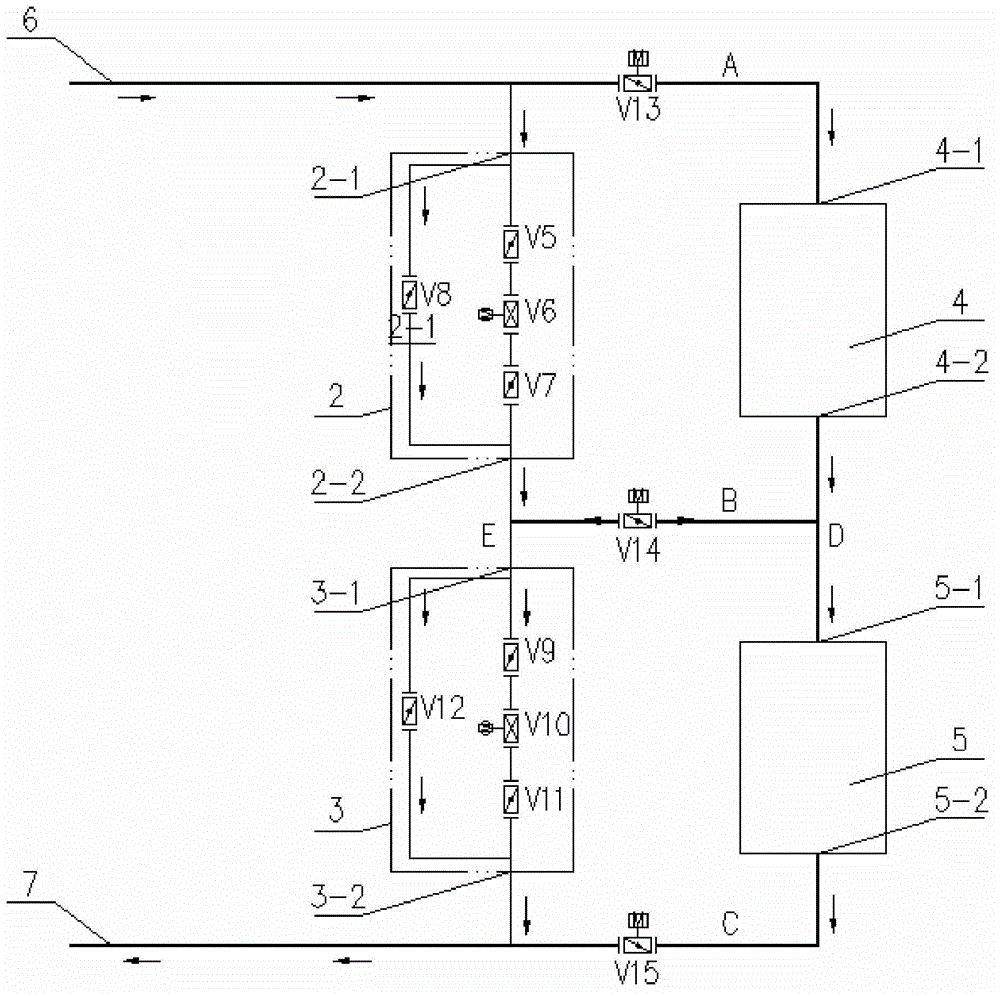 Bypass system of condensed water precision processing system of thermal power plant and control method thereof