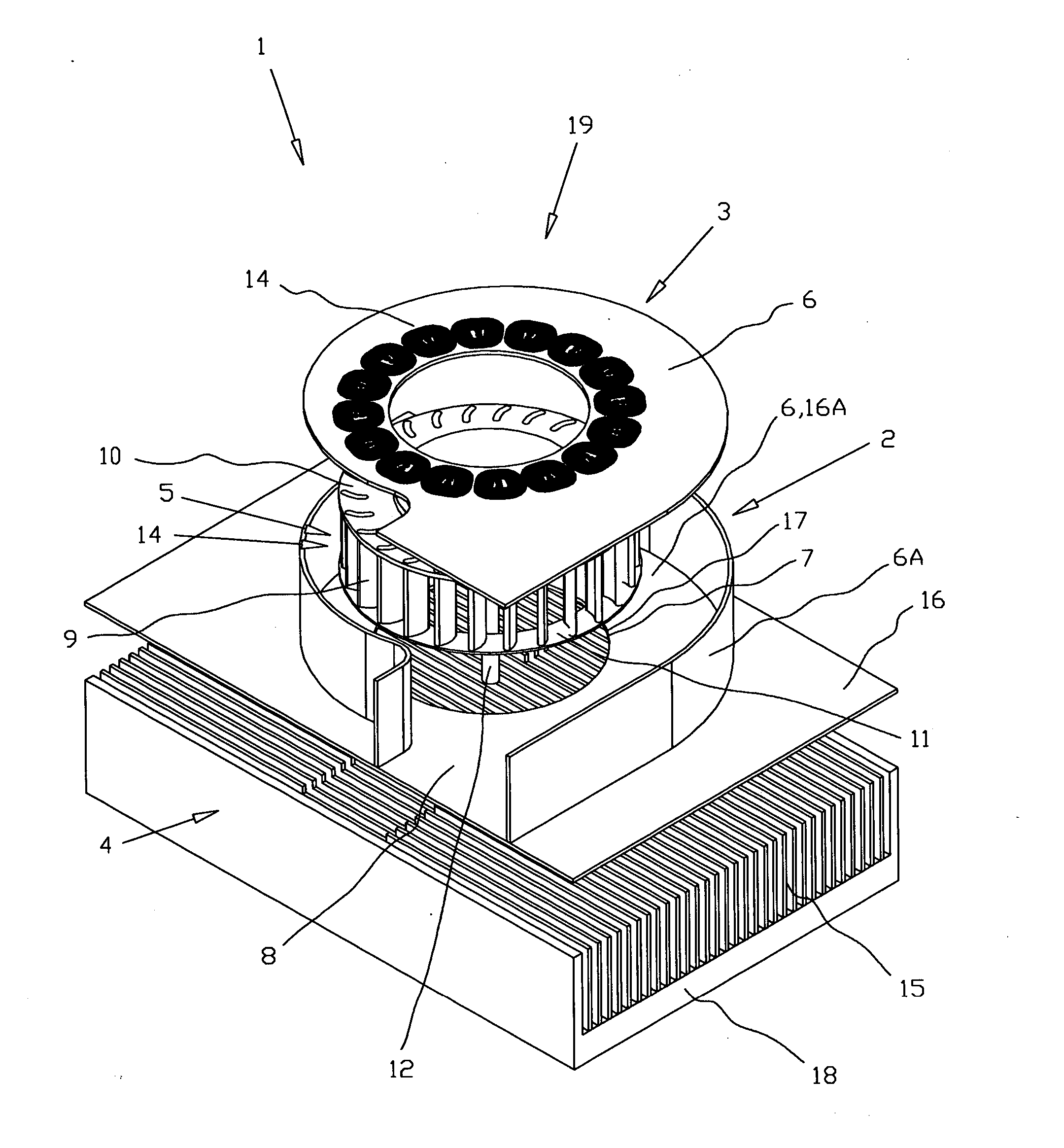 Integrated blade cooler for electronic components