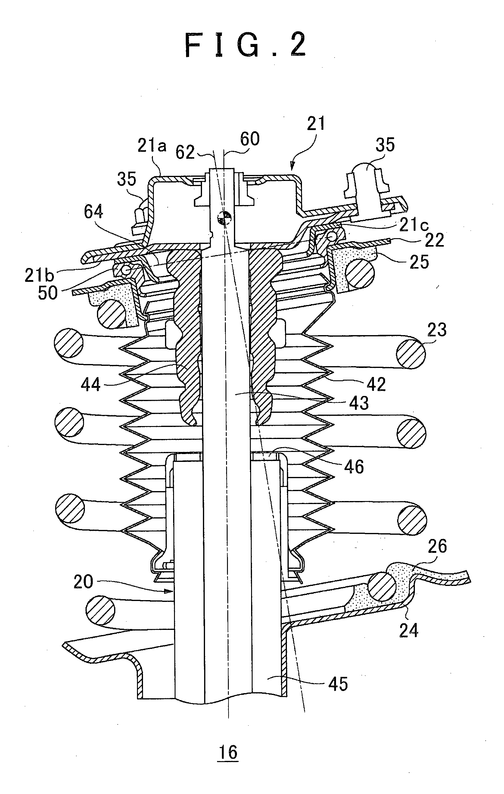 Strut-type suspension device