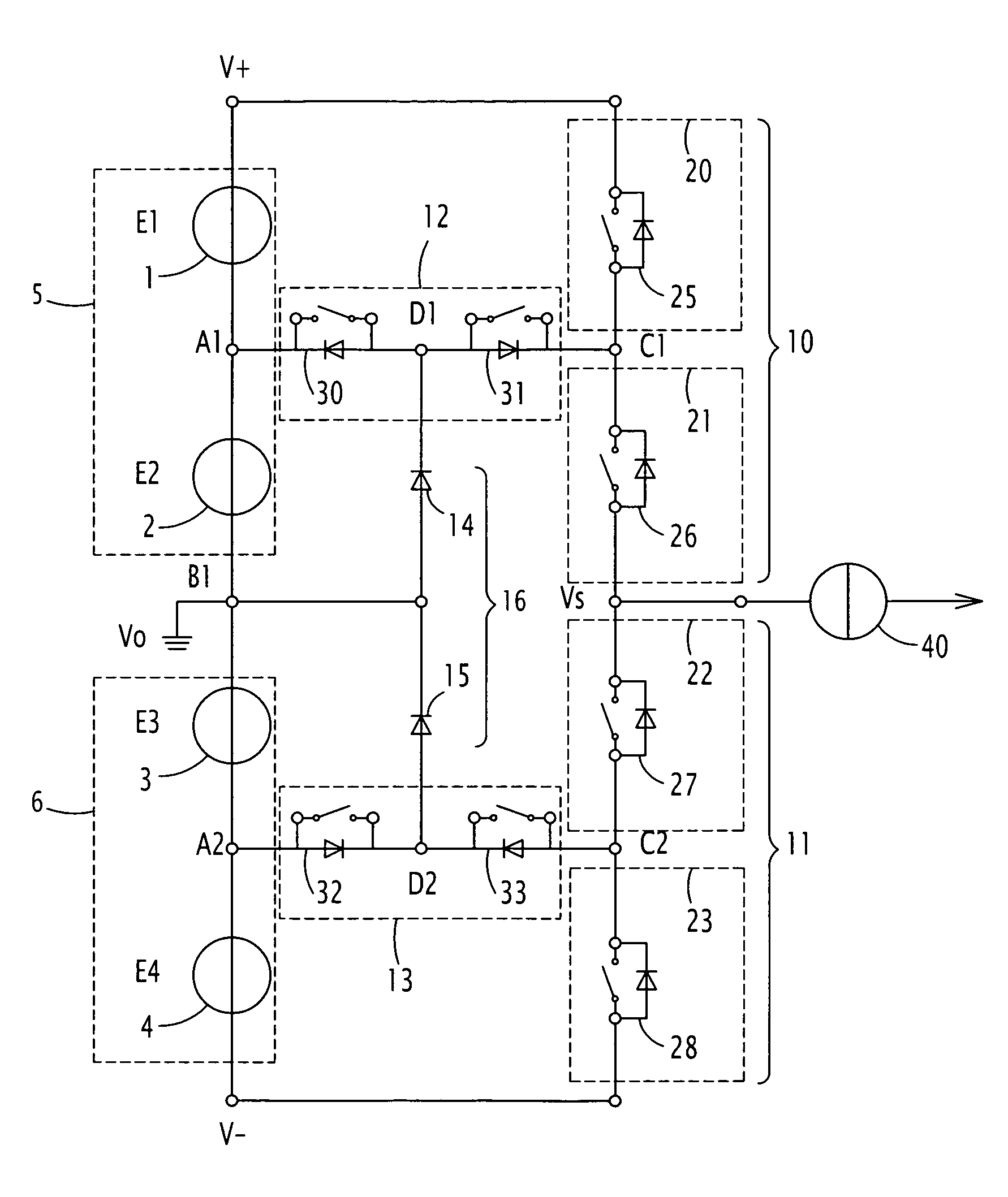 3N-4-level voltage inverter