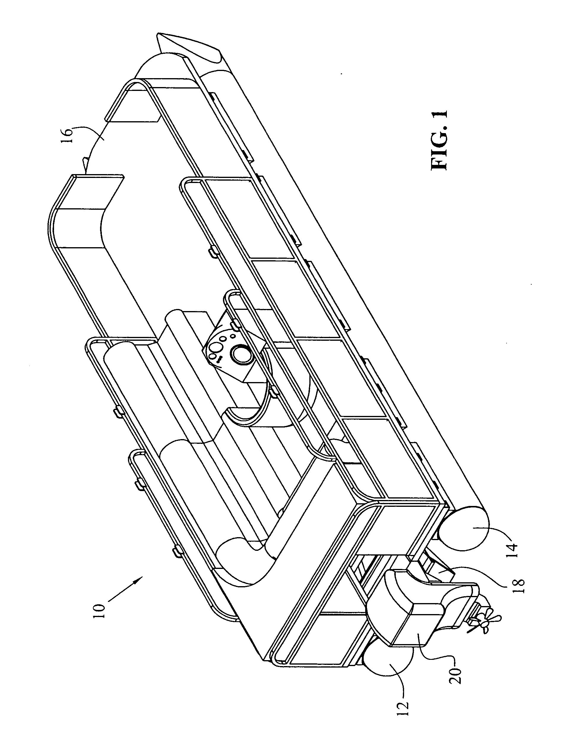 Isolated motor pan for watercraft