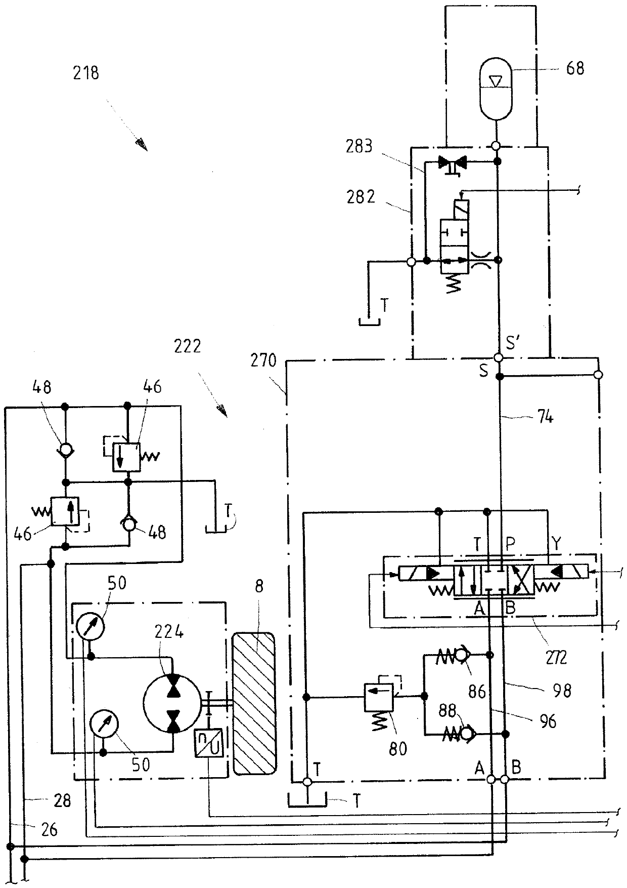 Hydrostatic drives for slewing mechanisms, slewing mechanisms with such devices