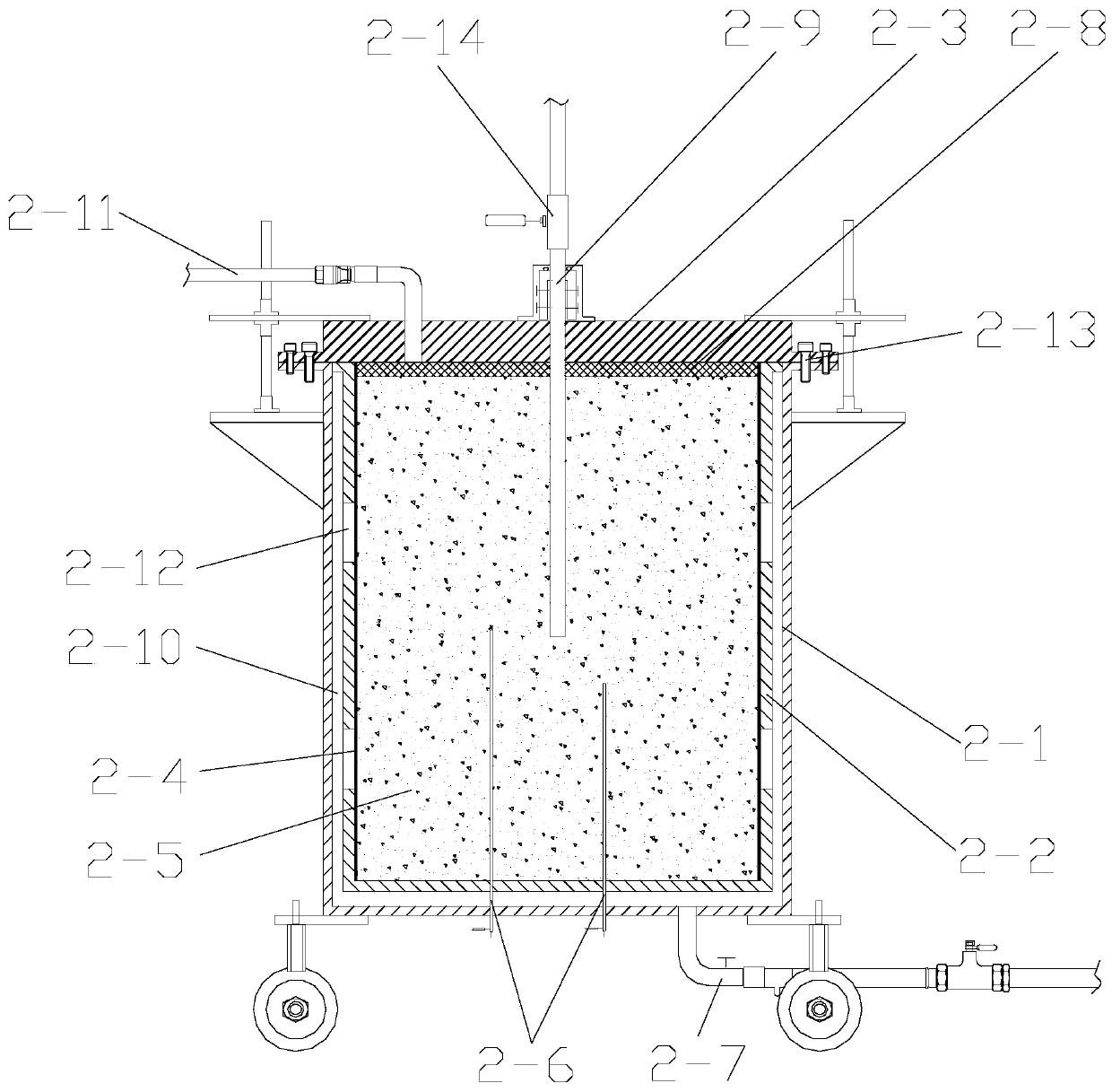 A critical test simulation equipment for penetration splitting grouting