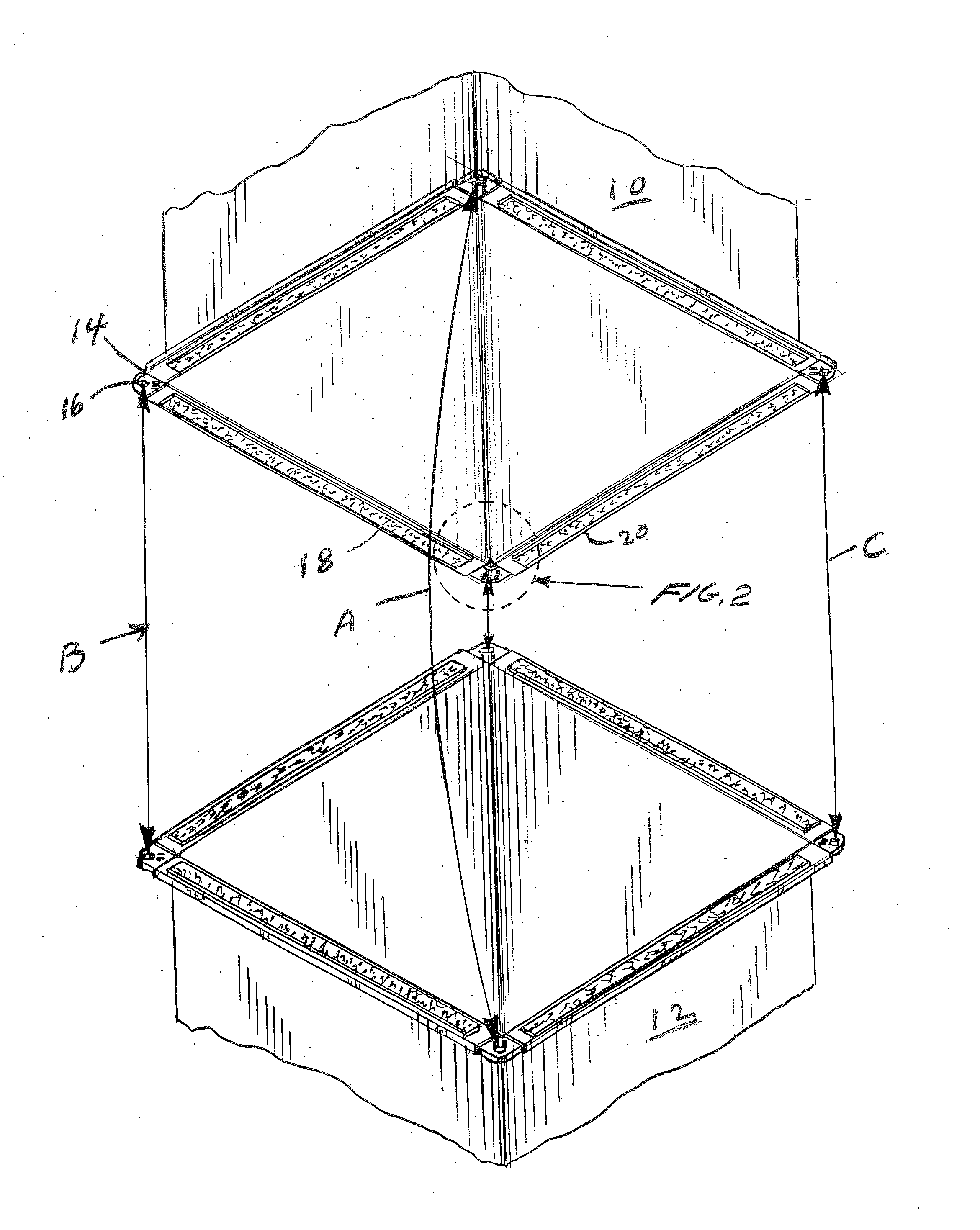 Corner seal device for ductwork for conditioned air and method of assembly of such ductwork to prevent air leaks