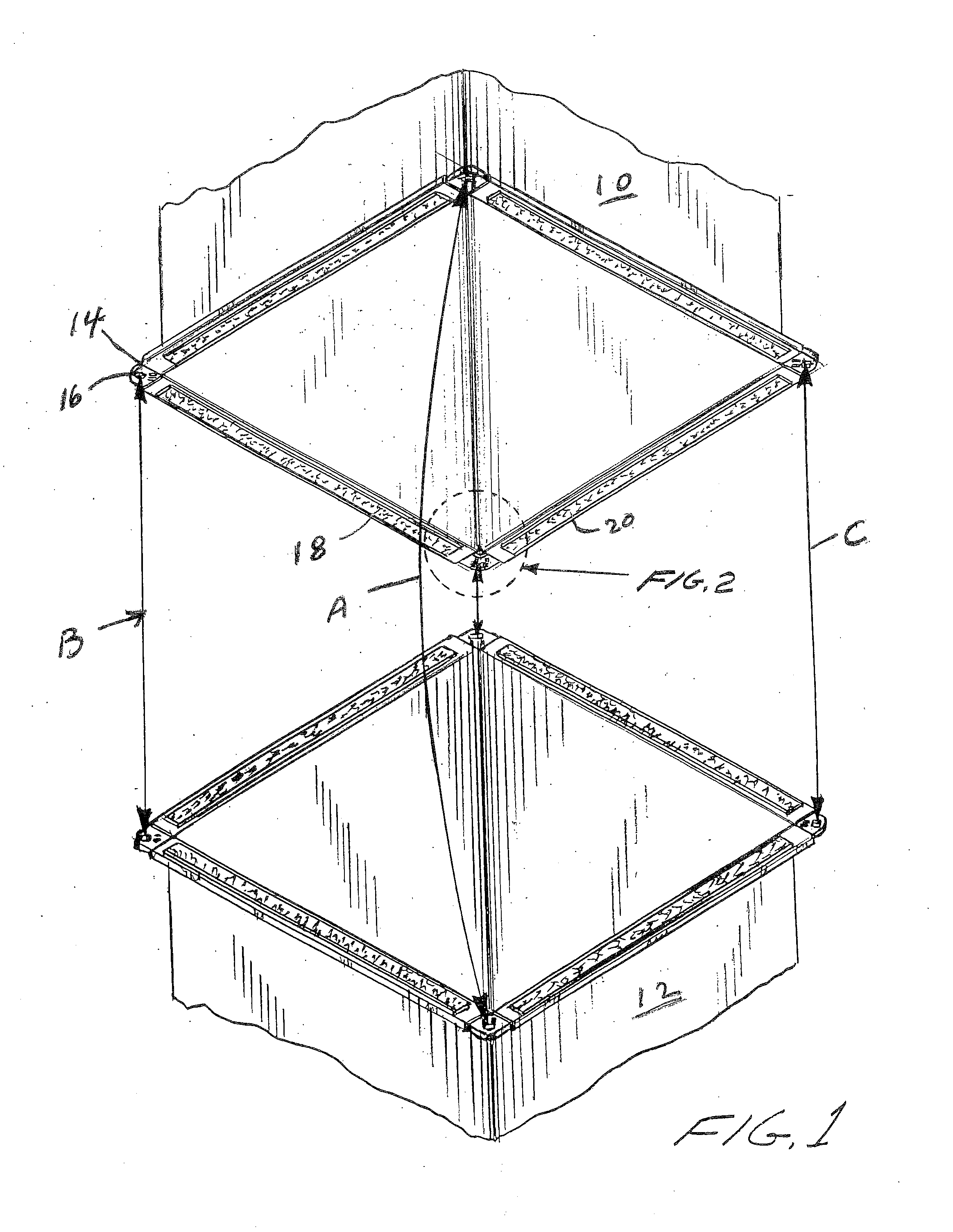 Corner seal device for ductwork for conditioned air and method of assembly of such ductwork to prevent air leaks