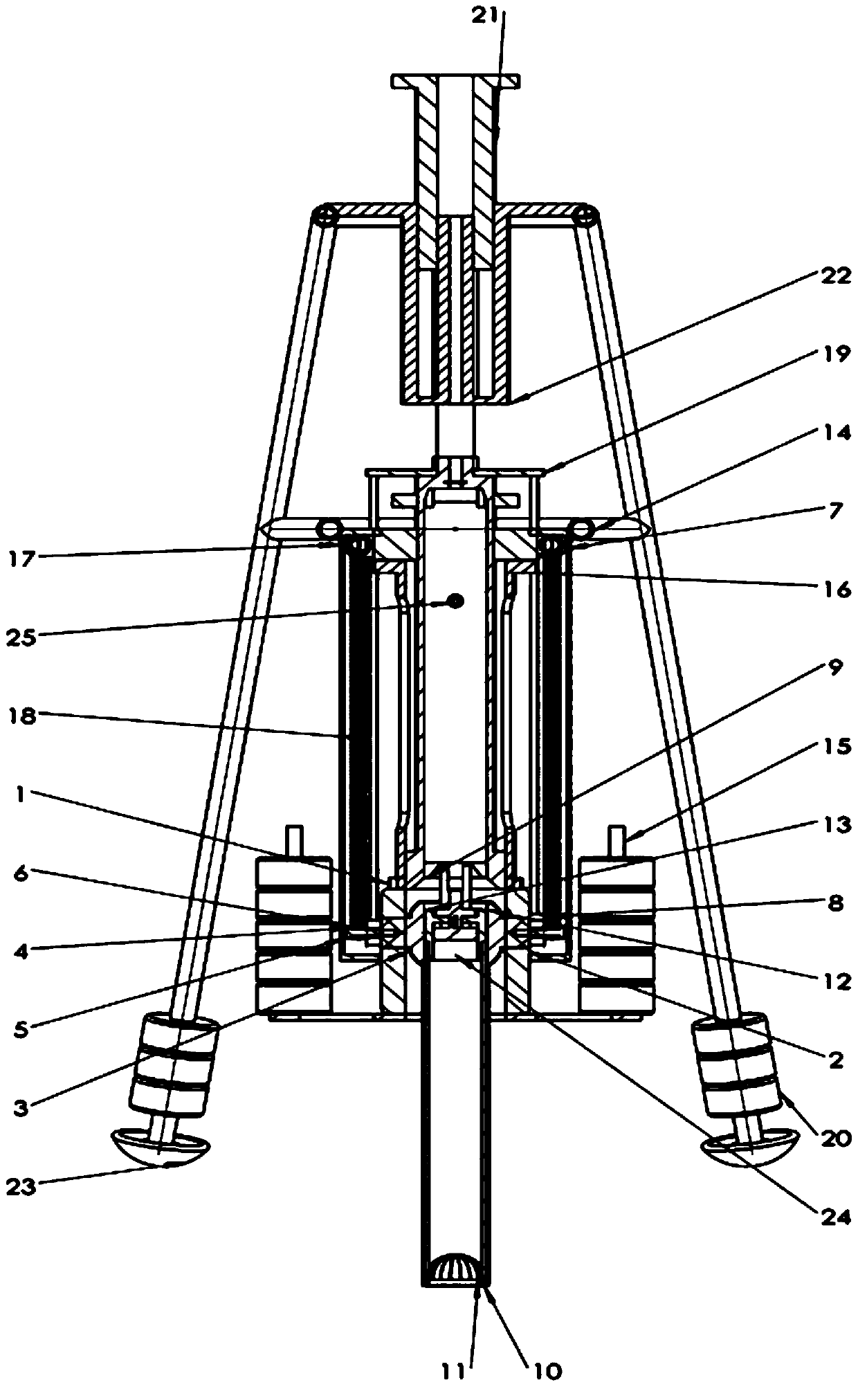 A shallow surface ball valve type high-fidelity deep-sea sediment sampler