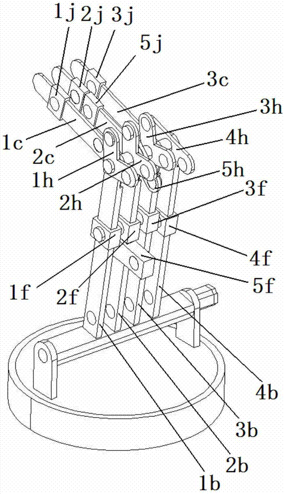 Six-freedom-degree light multi-connection-rod coating robot