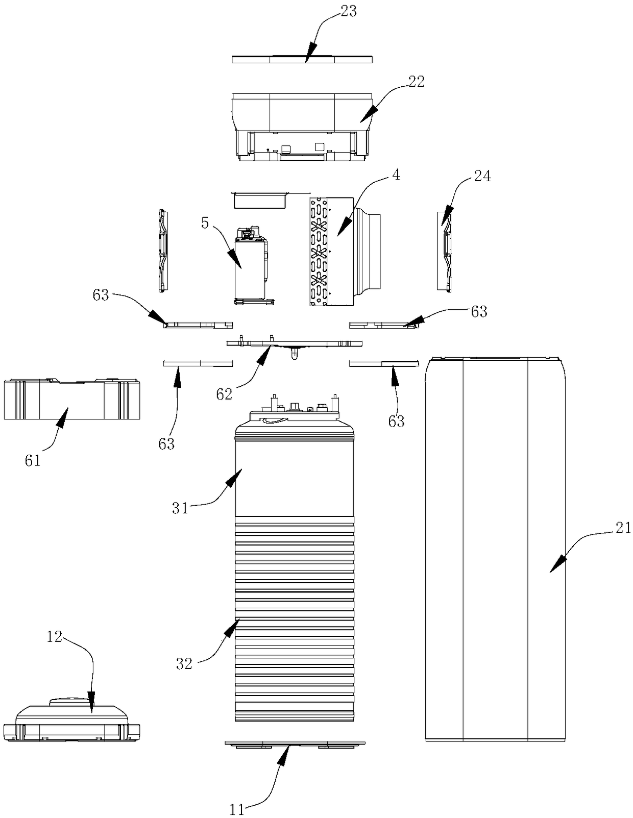 Domestic integrated air energy water heater