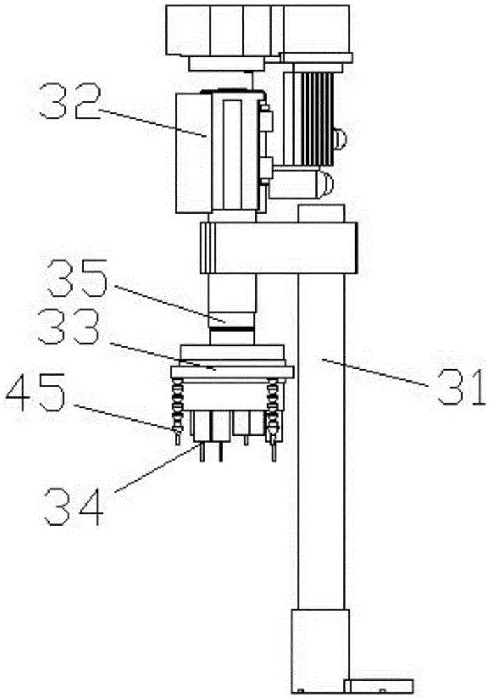 Porous tapping mechanism used for sliding table type porous tapping and drilling all-in-one machine