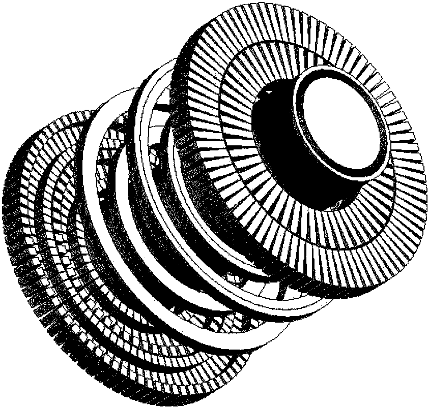 Radial multi-channel non-contact slip ring with distributed secondary winding