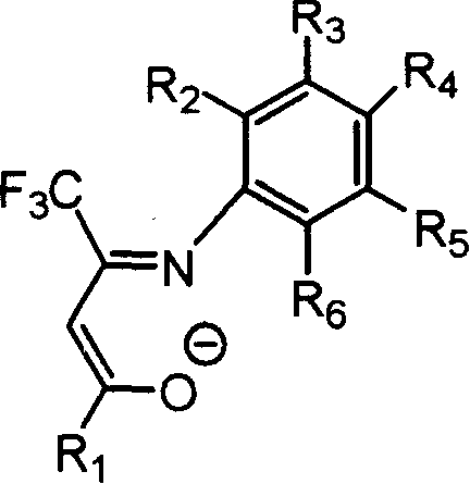 Beta-diketone monoimine vanadium catalyst containing trifluoromethyl radical for olefinic polymerization and its preparation method and uses