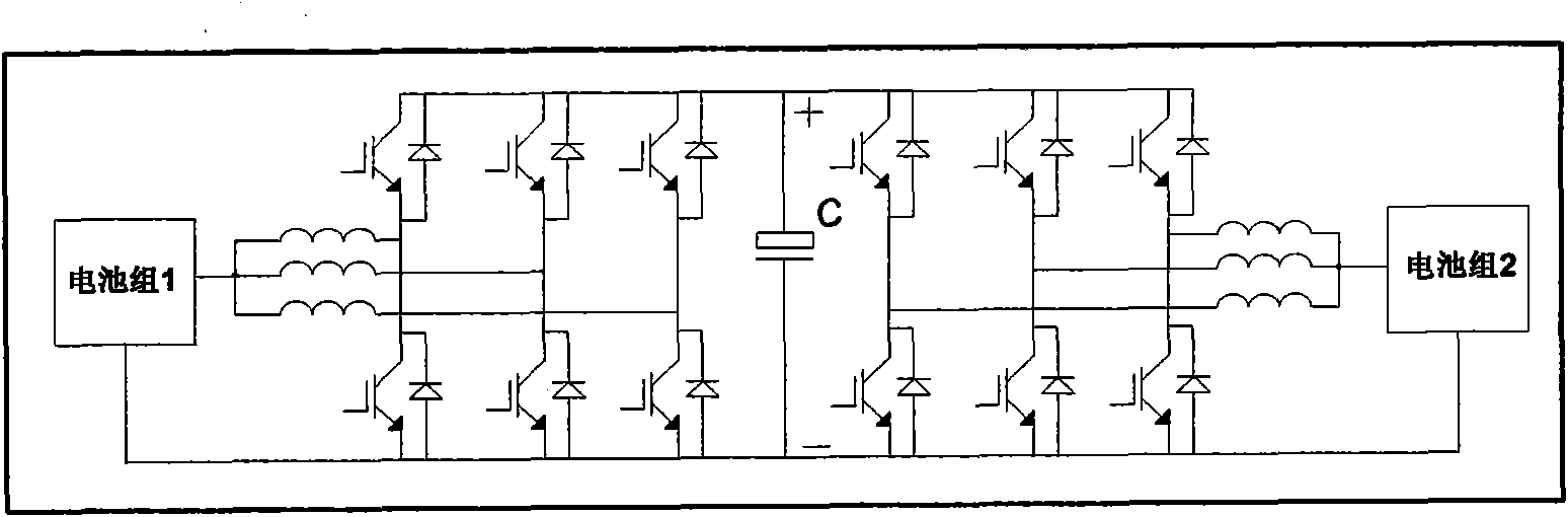 Energy storage bidirectional current converter for high-capacity storage battery