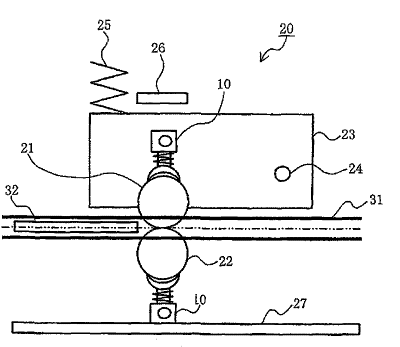 Foreign matter removing device of roller