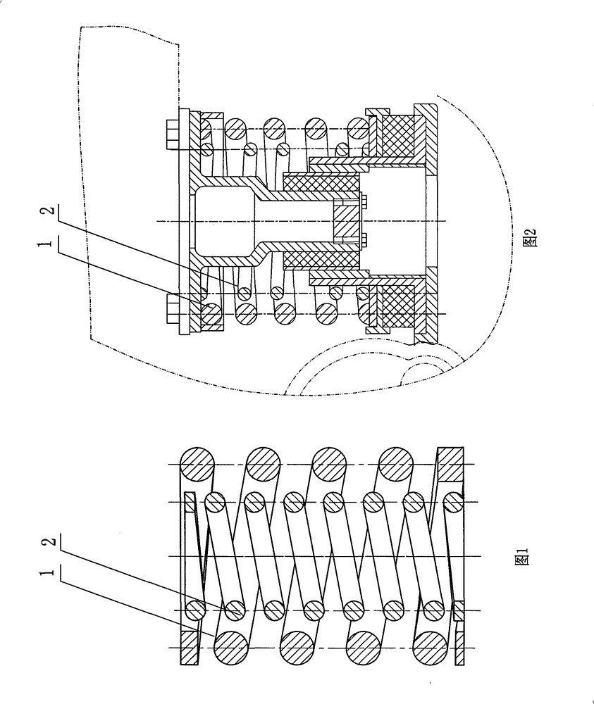 Suspension spring of high-speed locomotive steering frame and manufacturing method thereof