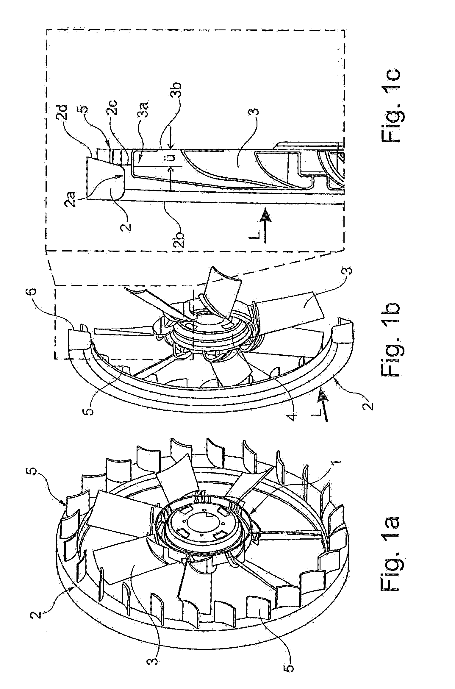 Axial flow fan, in particular for a motor vehicle