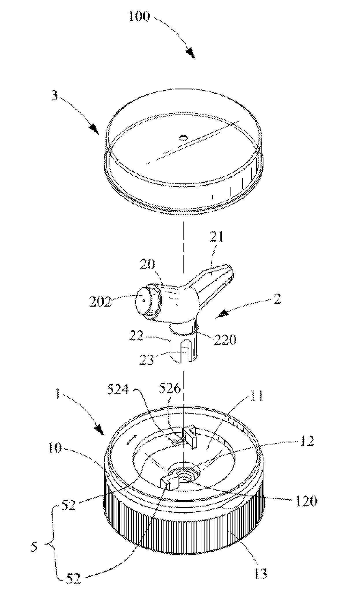 Spray mineral water bottle and cap of spray mineral water bottle