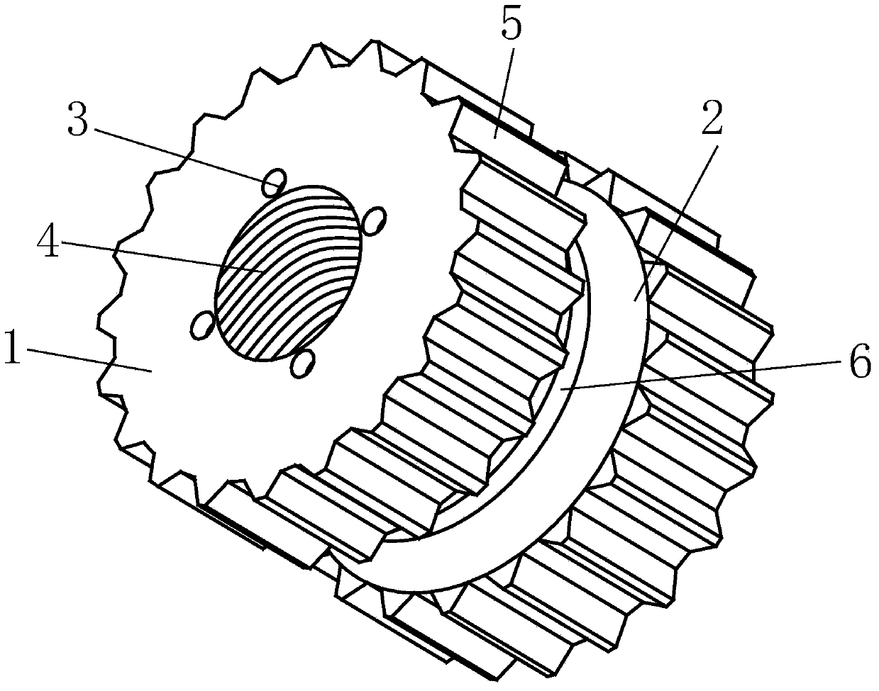 Combined sliding wheel for hole grinding processing of cylinder body and manufacturing method of combined sliding wheel