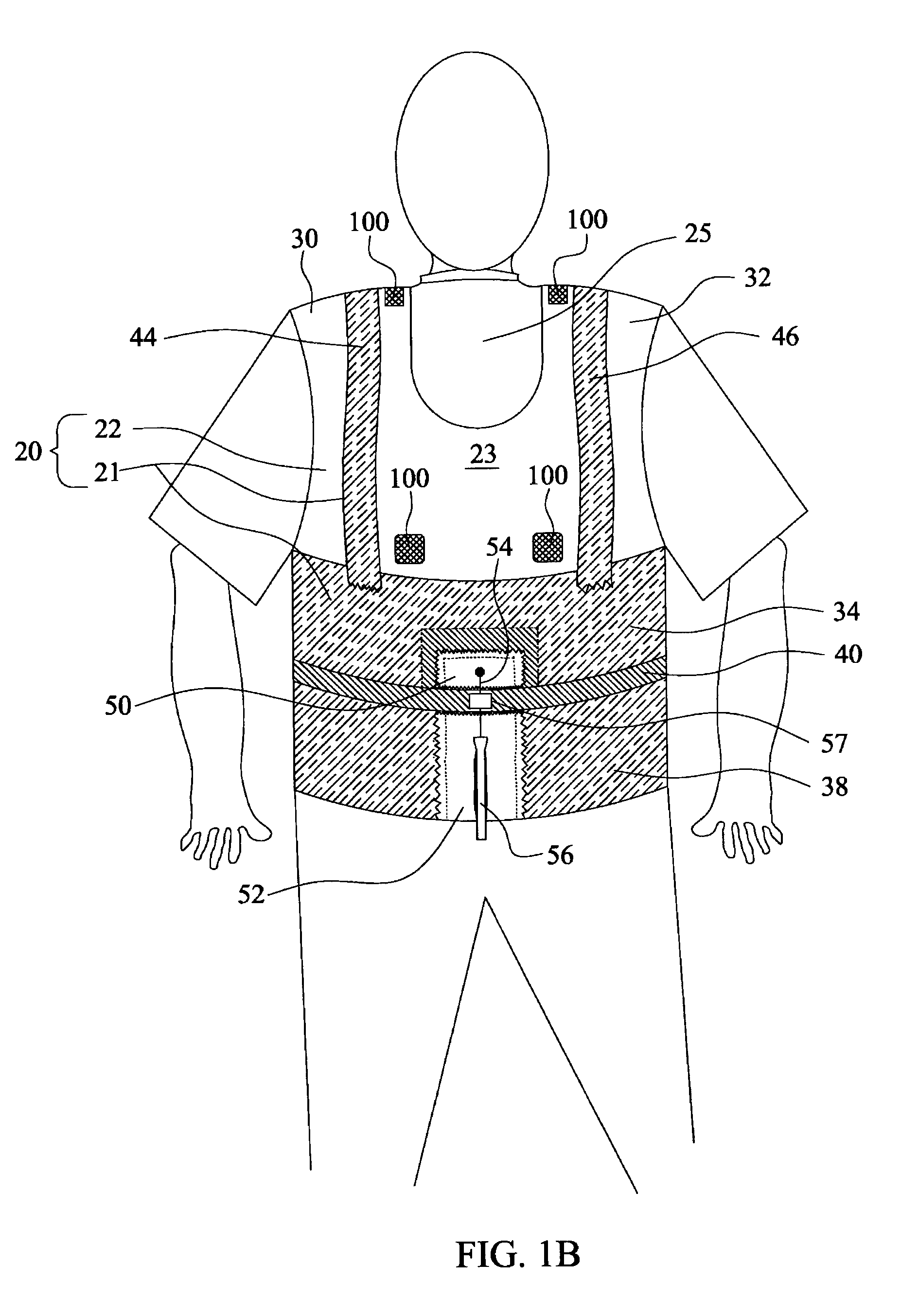 Ultra-broadband antenna incorporated into a garment