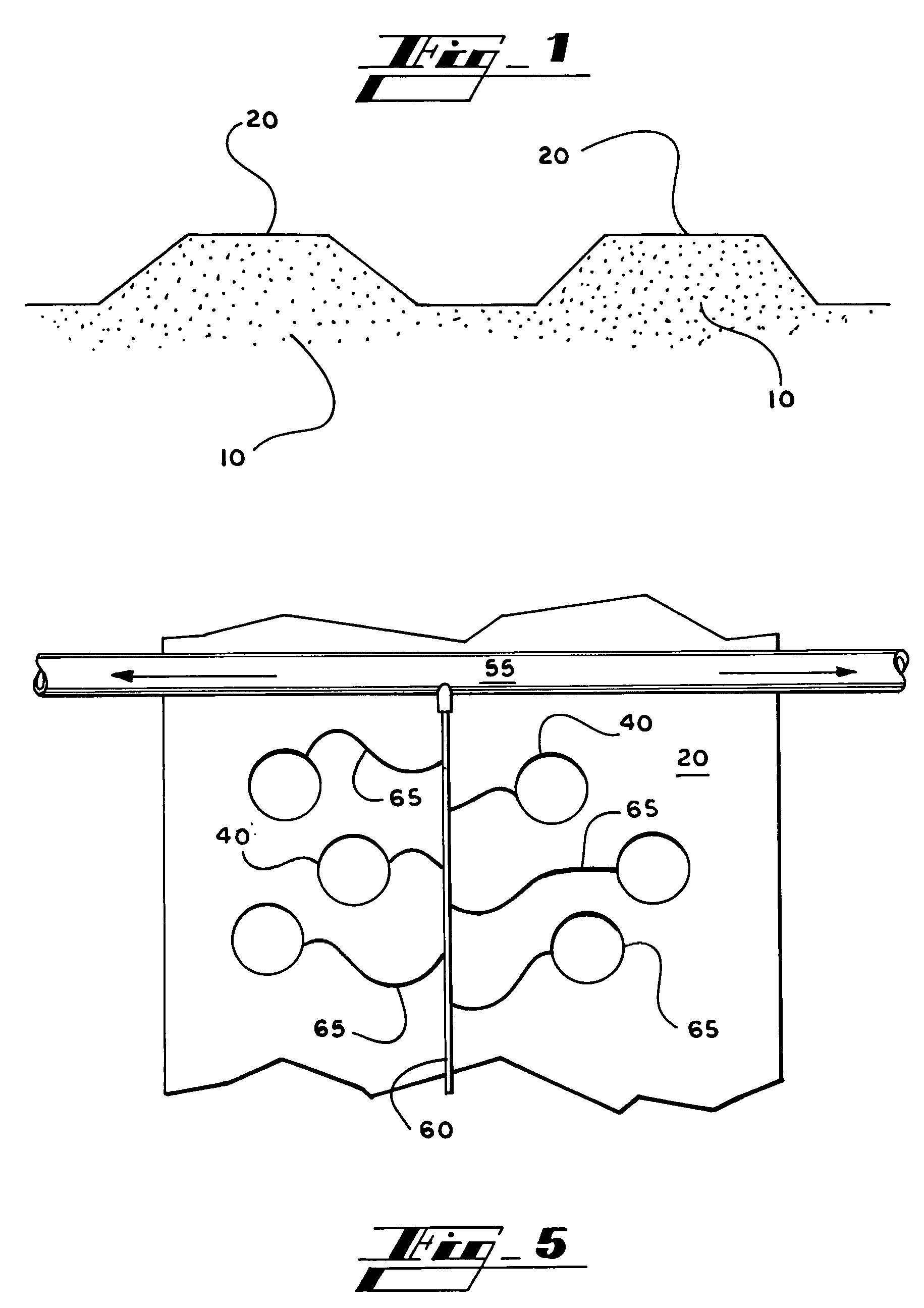 Method and planting bed for production of a plant in a container