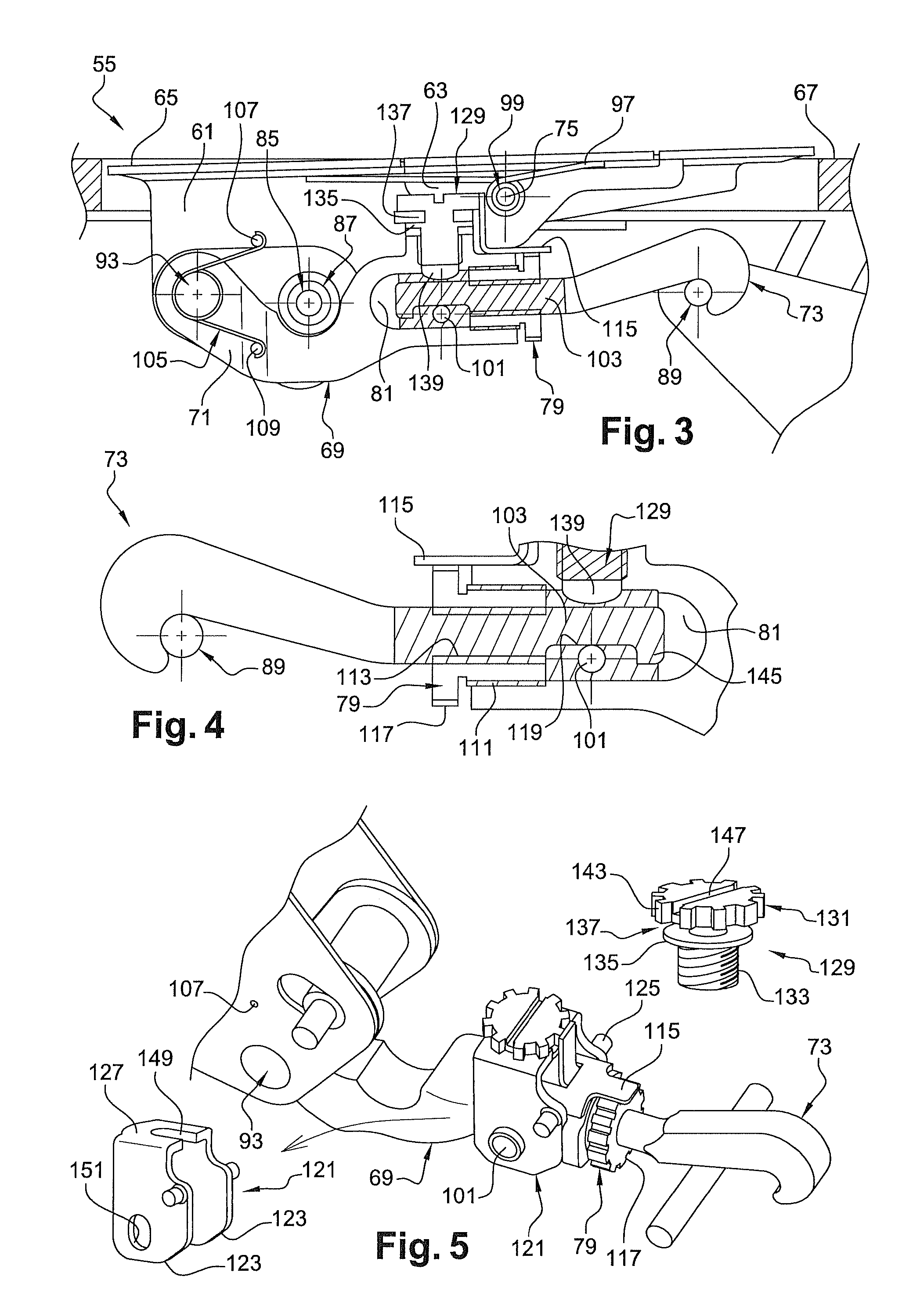 Hook latch fitted with a positioning device and a method for assembling such a latch