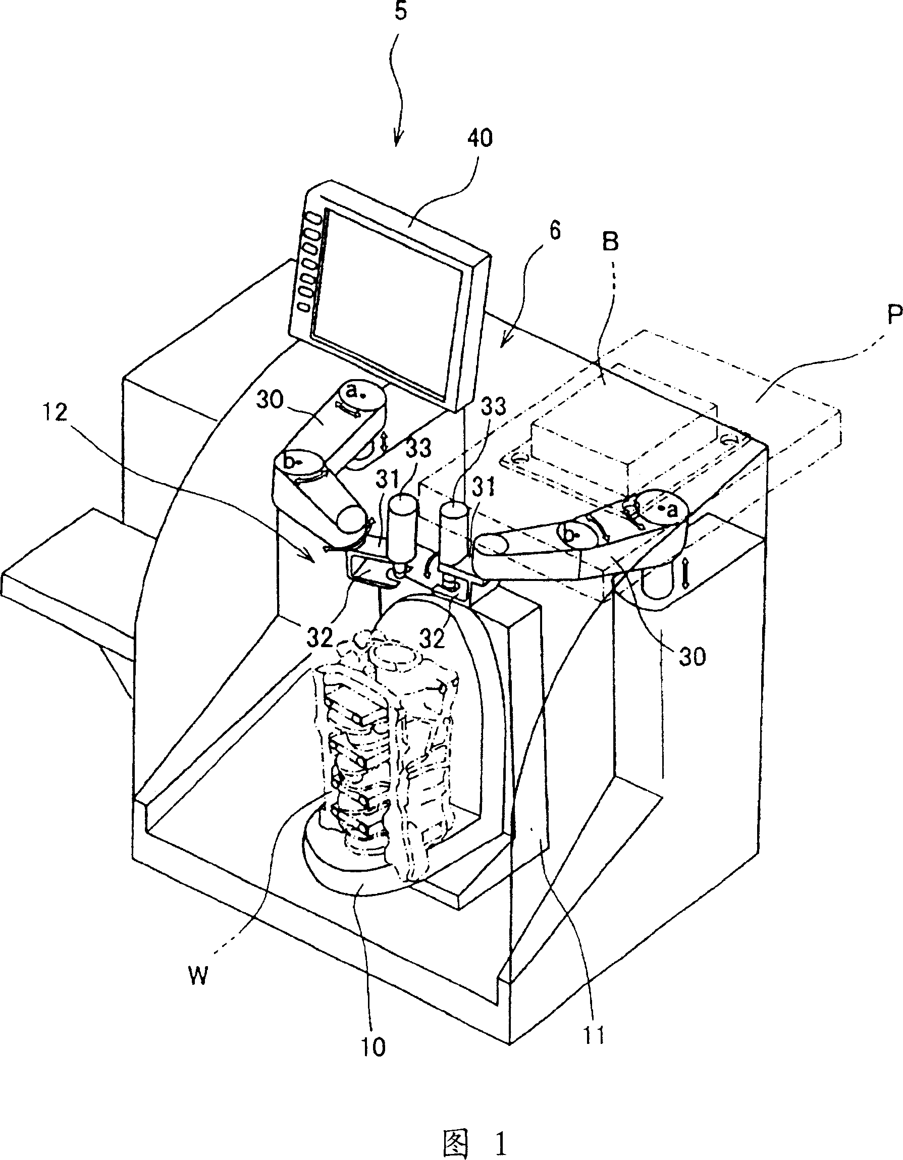 Work assembling device and assembling method