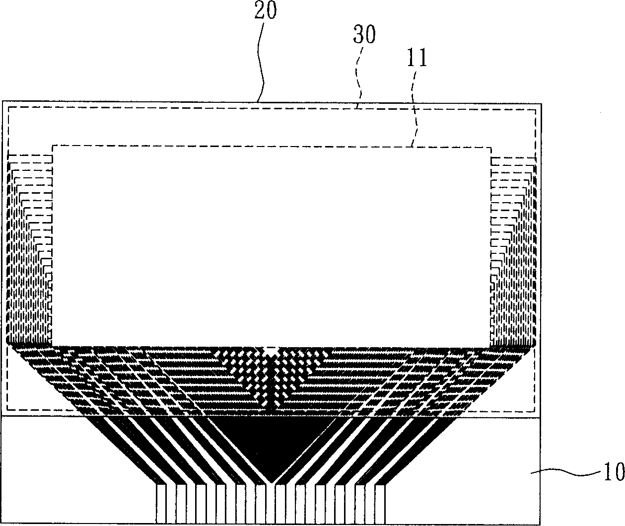 Organic electric-excitation luminescent displaying panel package structure