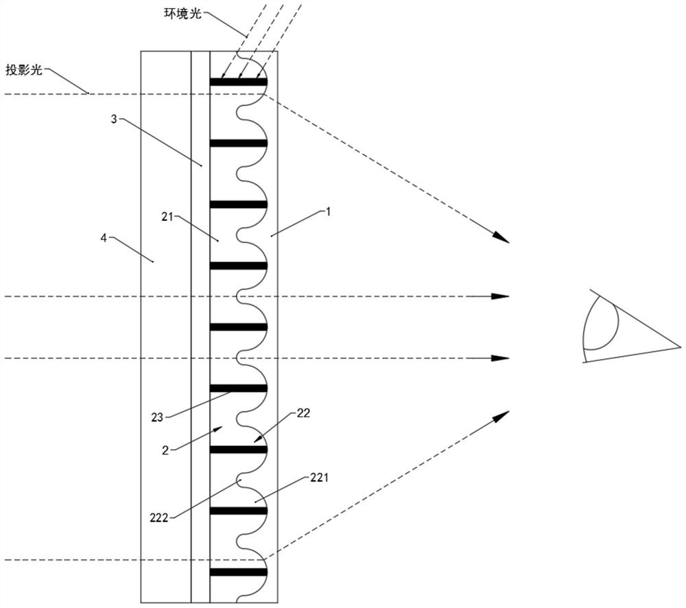 A multi-touch anti-light hard glass rear projection smoky crystal screen