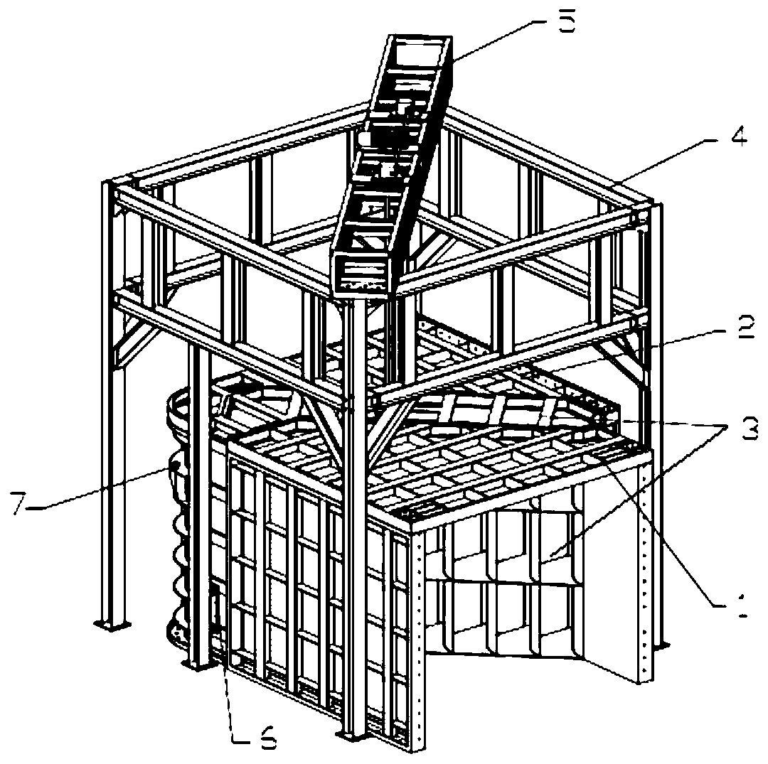 Automobile wind tunnel first corner section test device