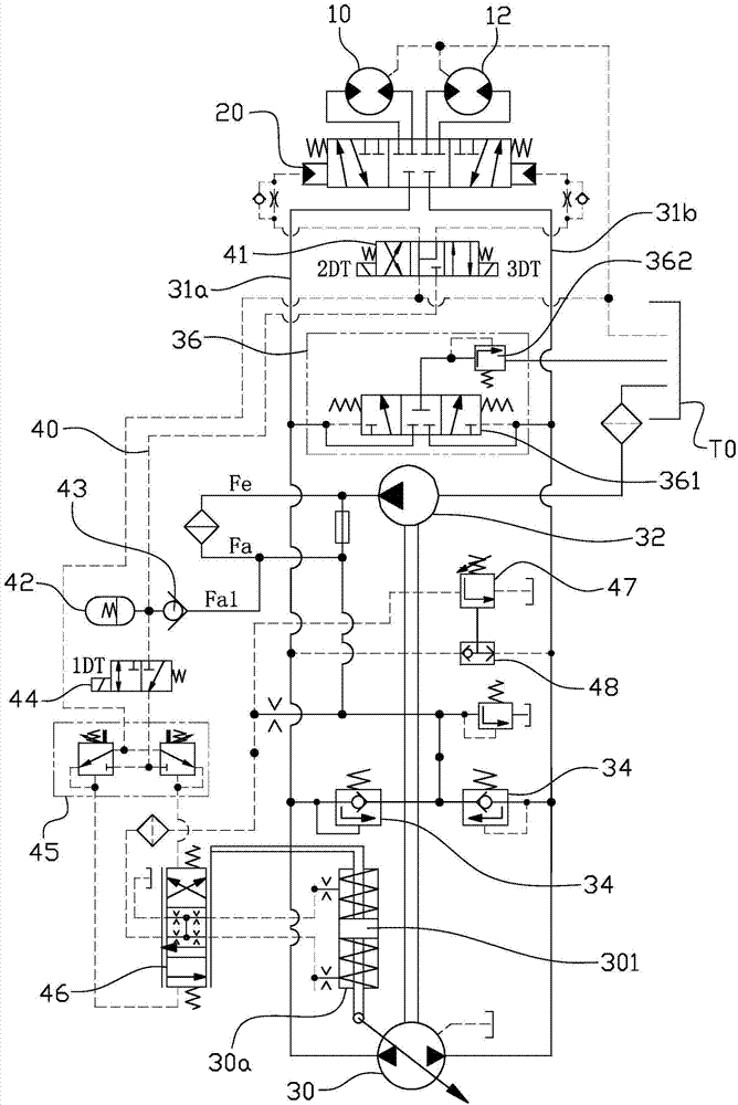 Double-winding hydraulic control system and engineering machine provided with same